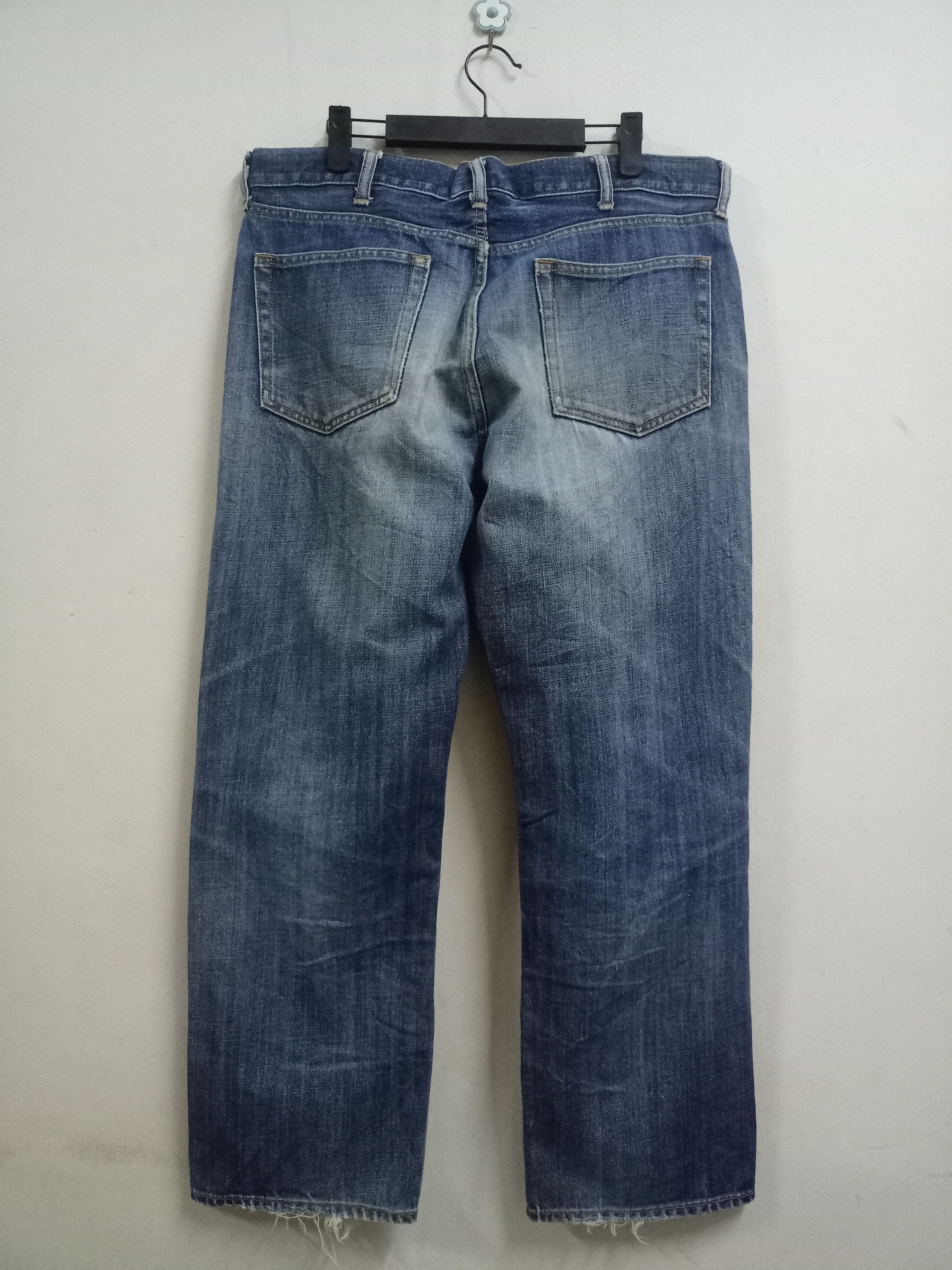 Japanese Brand × Uniqlo Vintage Japanese Uniqlo Distressed Baggy Jeans 36x27 Size US 36 / EU 52 - 2 Thumbnail