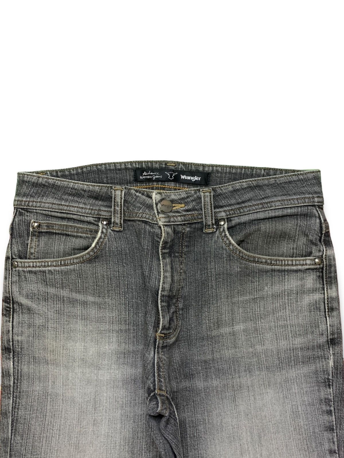 Wrangler Vintage Wrangler Faded Wash Distressed Flare Jeans Size 30" / US 8 / IT 44 - 4 Thumbnail