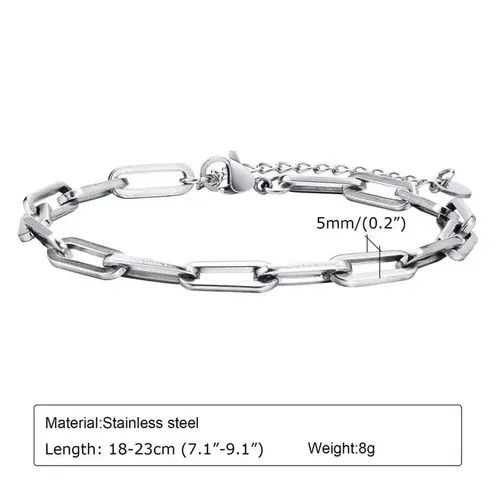 Jewelry Chain Link Silver Bracelet Size ONE SIZE - 5 Thumbnail