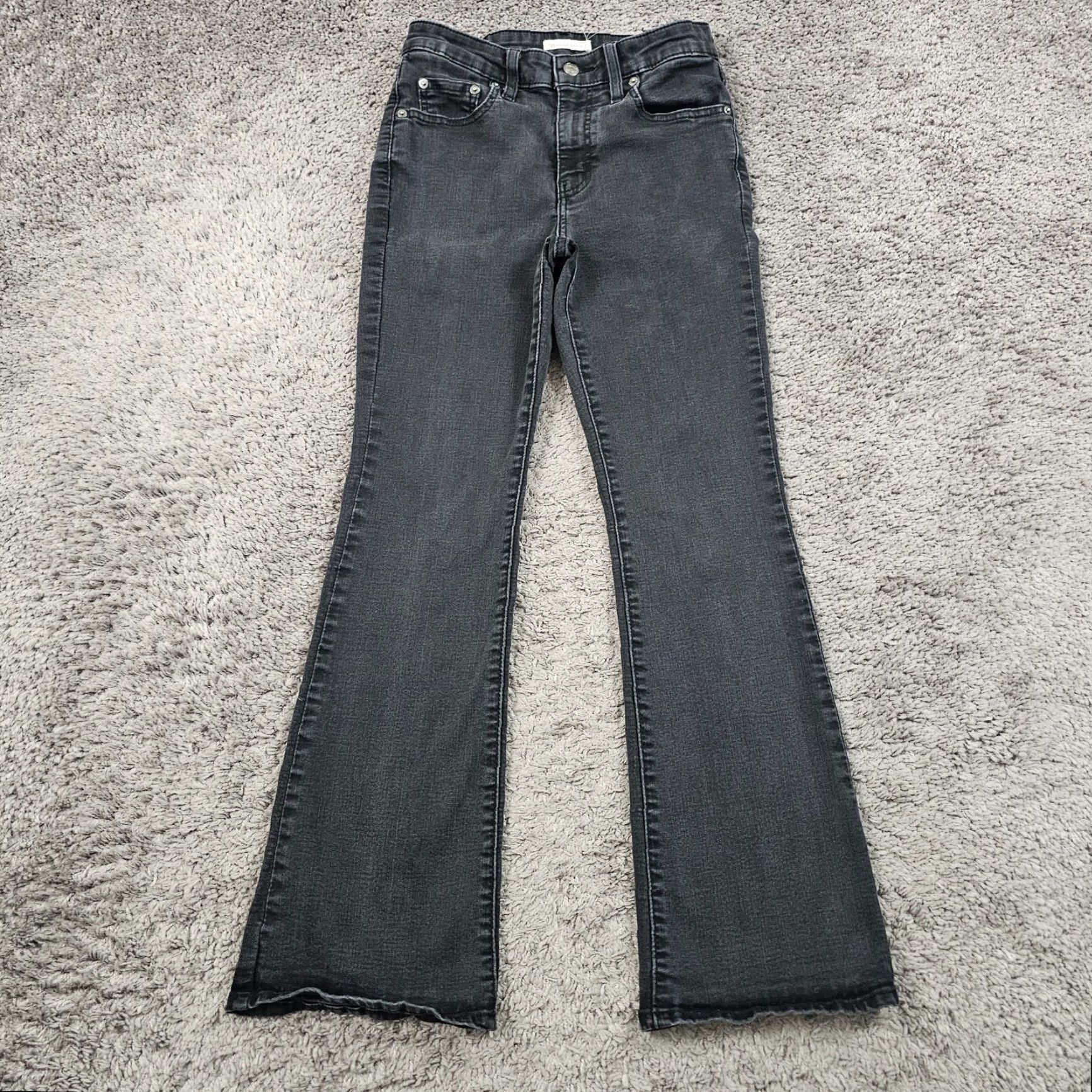Levi's Levis 725 Jeans Womens 28 Black Boot Cut High Rise Stretch Denim 24x28 Jeans Women Boots Cut 725 Levis Black 28 Regular Stretch Denim Men? Size 28" / US 6 / IT 42 - 2 Thumbnail