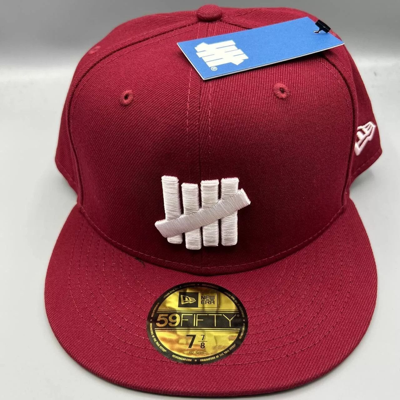 Undefeated Hat Men 7 7/8 Red 59Fifty New Era Fitted Cap New