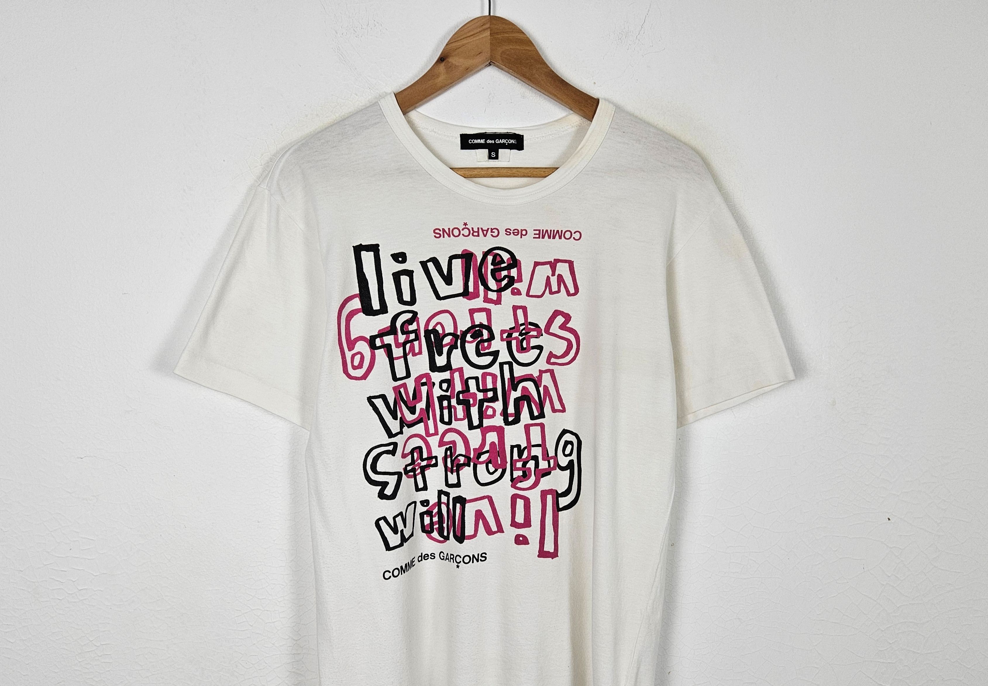 Comme des Garcons Comme des Garcons CDG Live Free With Strong Will shirt Size US S / EU 44-46 / 1 - 2 Thumbnail