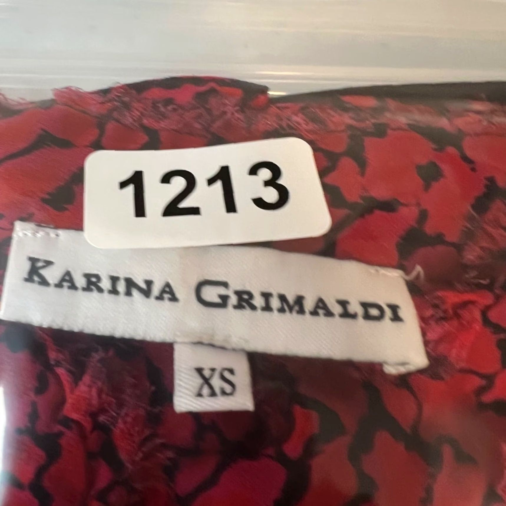 Karina Grimaldi KARINA GRIMALDI Red Animal Print Mini Dress Womens XS Long Sleeve Ruffle Hem Size XS / US 0-2 / IT 36-38 - 8 Thumbnail