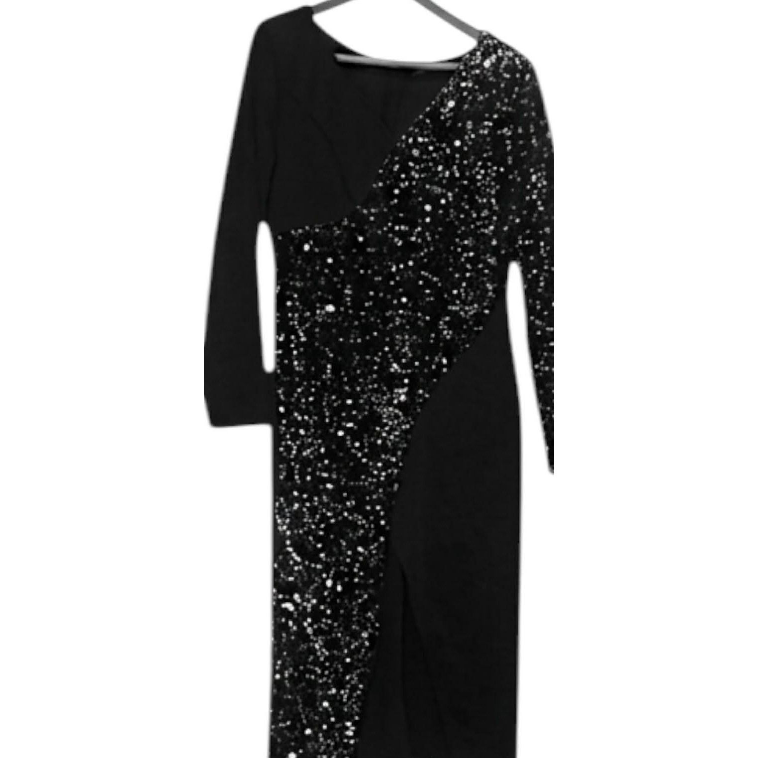 Other Formal Gown Dress Black long Sleeved Sequin Bead Jeweled 3XL Size 3XL / US 20-22 - 8 Thumbnail