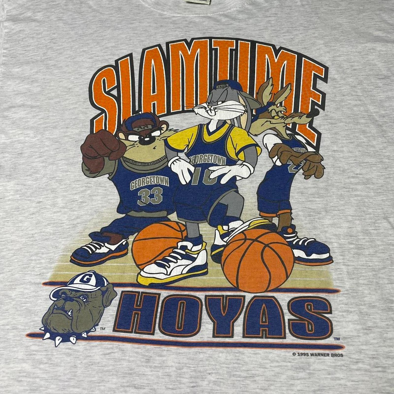 Nutmeg × Vintage VTG 1995 NCAA Georgetown Hoyas Looney Tunes Mens Sz L Large Size US L / EU 52-54 / 3 - 3 Thumbnail