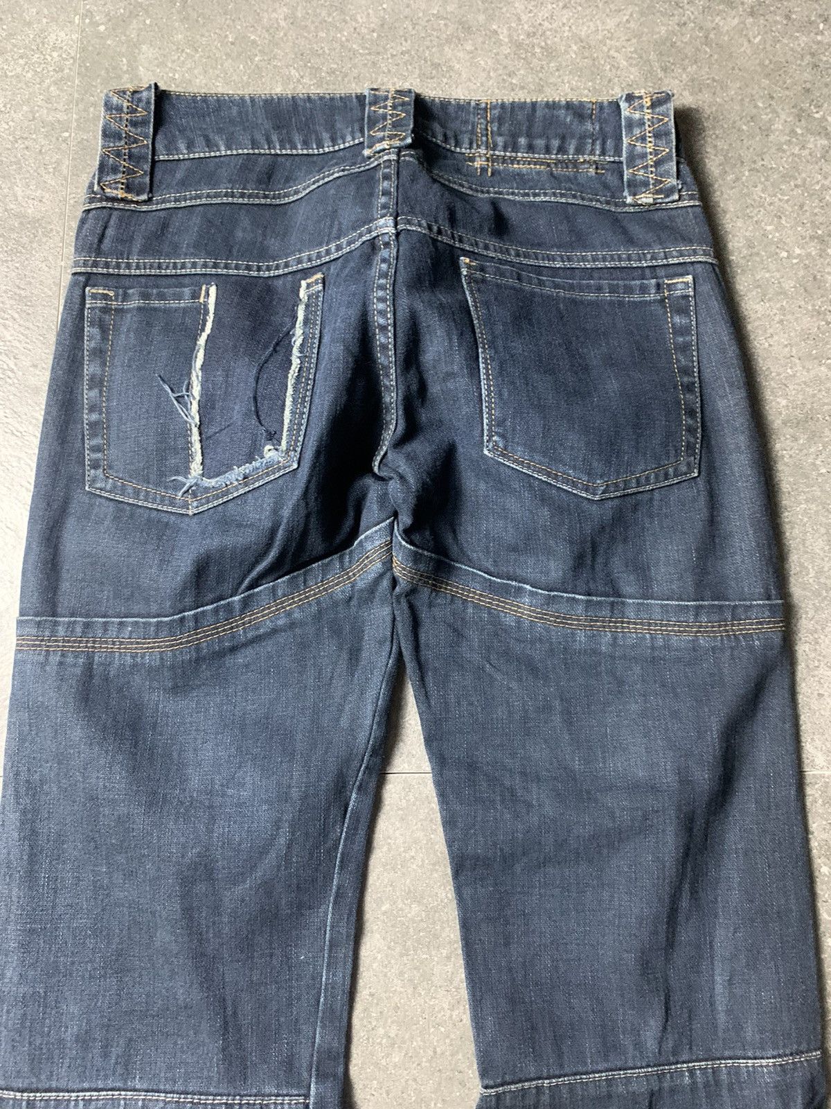 Marithe + Francois Girbaud 2000s Marithe Francois Girbaud Patchwork Flared Cargo Pants Size US 27 - 10 Thumbnail