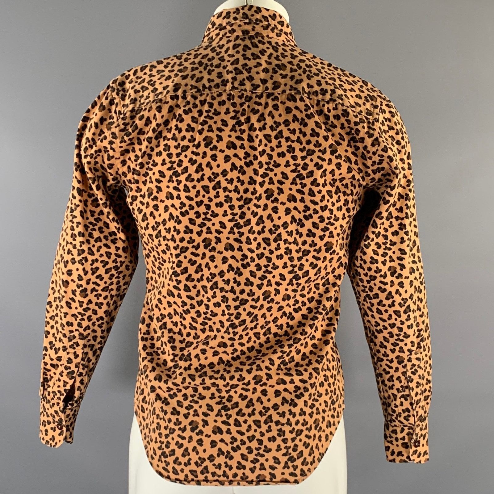 Naked & Famous M Brown Black Animal Print Button-Down Shirt Size US M / EU 48-50 / 2 - 4 Thumbnail