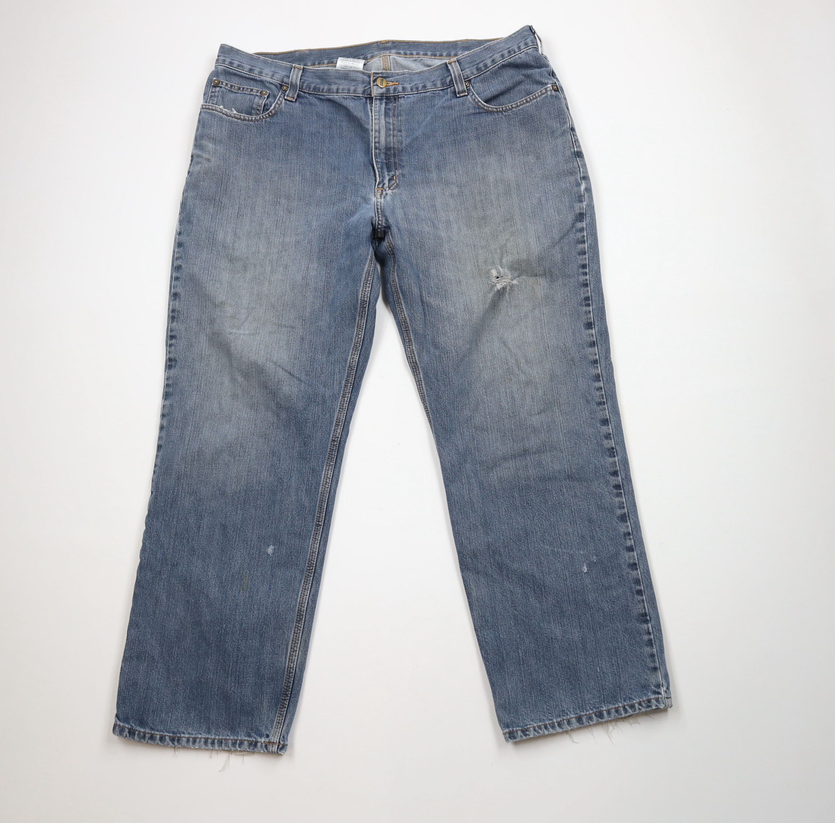 Carhartt × Vintage Vintage Carhartt Distressed Relaxed Fit Denim Jeans Blue Size US 40 / EU 56 - 1 Thumbnail