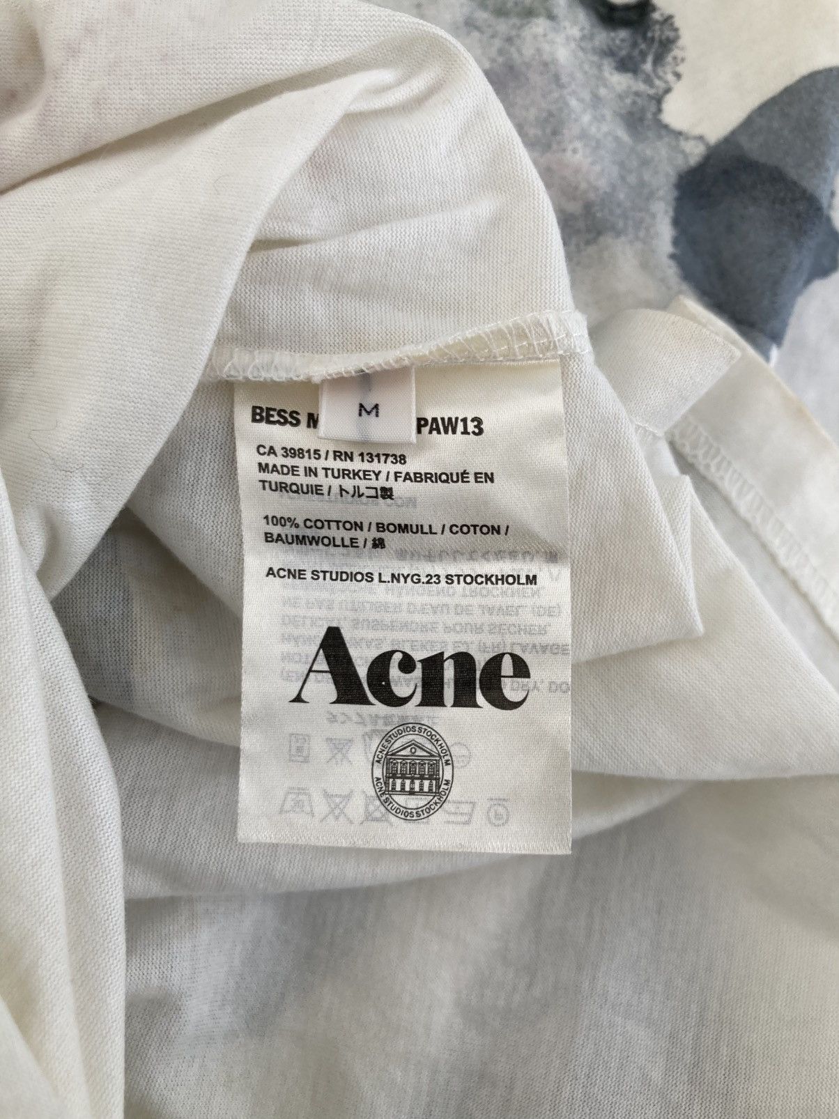 Acne Studios Acne Studios BESS MERCI PRT PAW13 Flowe Print oversize tee Size US M / EU 48-50 / 2 - 9 Thumbnail