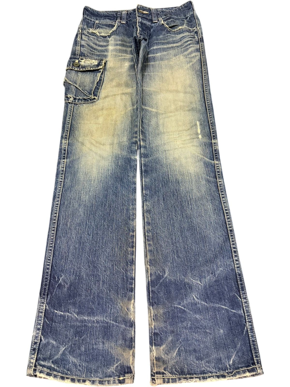 Johnbull Vintage Japanese Johnbull Distressed Cargo Jeans Size 28" / US 6 / IT 42 - 1 Thumbnail