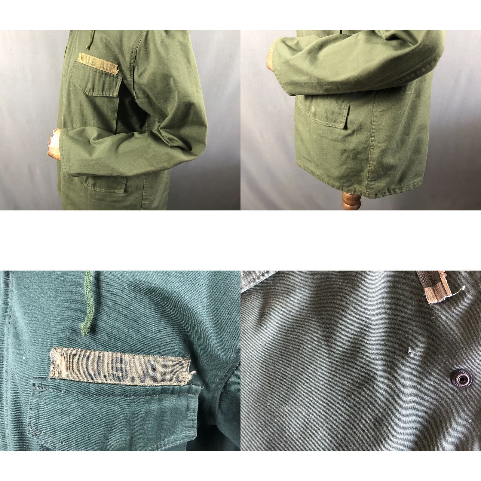 Vintage Vintage US Air Force Full Zip Jacket Cotton Green Men Hooded Size US M / EU 48-50 / 2 - 8 Thumbnail