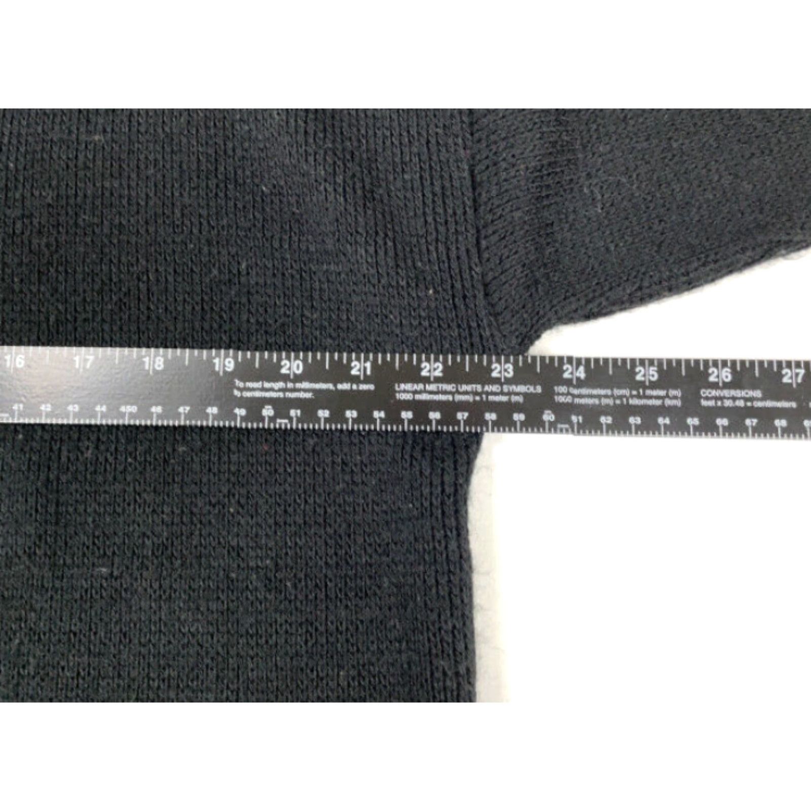 Vintage VTG 90s Classic Elements Sweater L Black Snowflake Roses Geometric Holiday USA Made Women Size L / US 10 / IT 46 - 6 Thumbnail