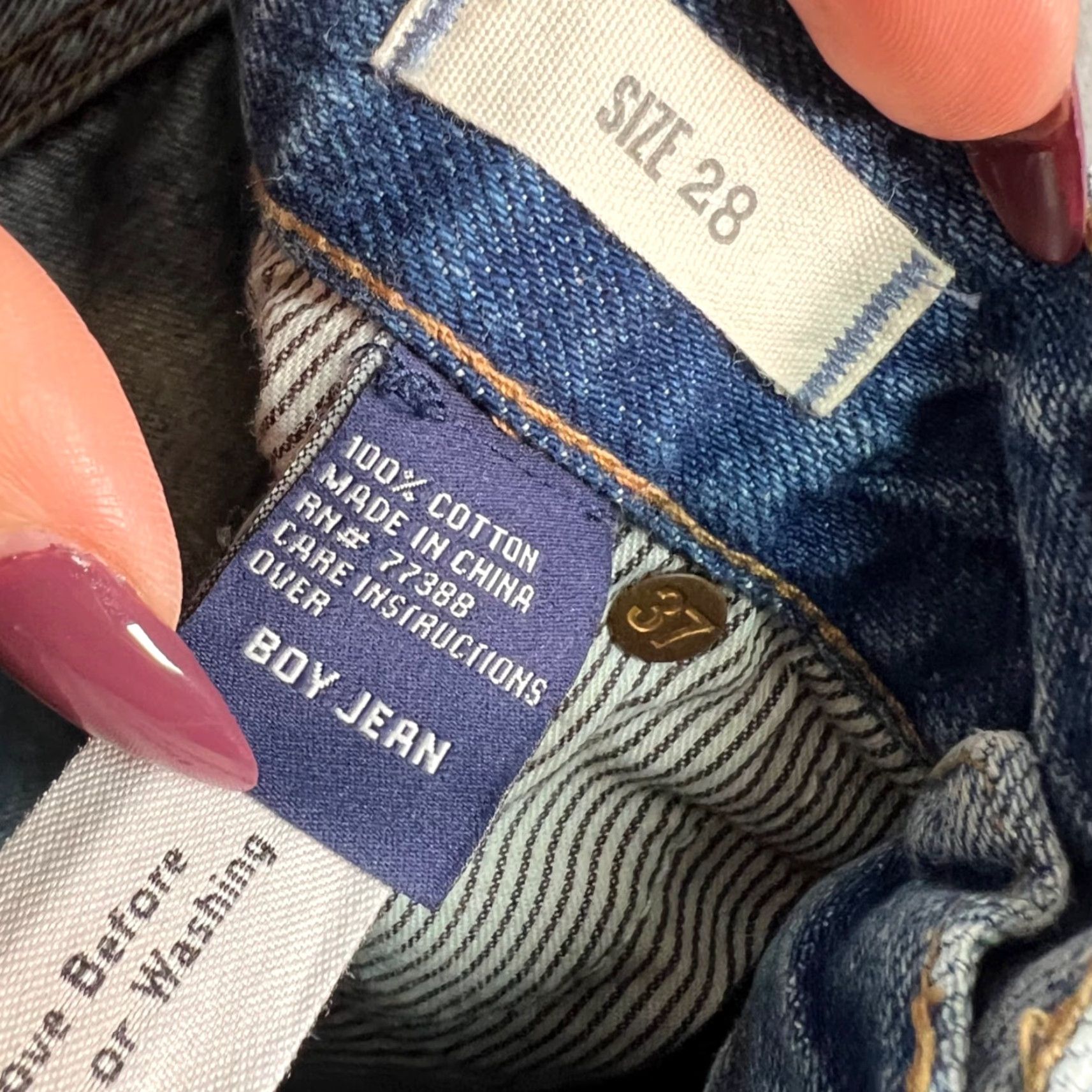 Madewell Madewell Womens Jeans Distressed Light Wash Denim 28 5-Pocket Style Boyfriend 100% Cotton Jeans + 28 in Inseam Adult Womens Blue Size 28" / US 6 / IT 42 - 4 Thumbnail