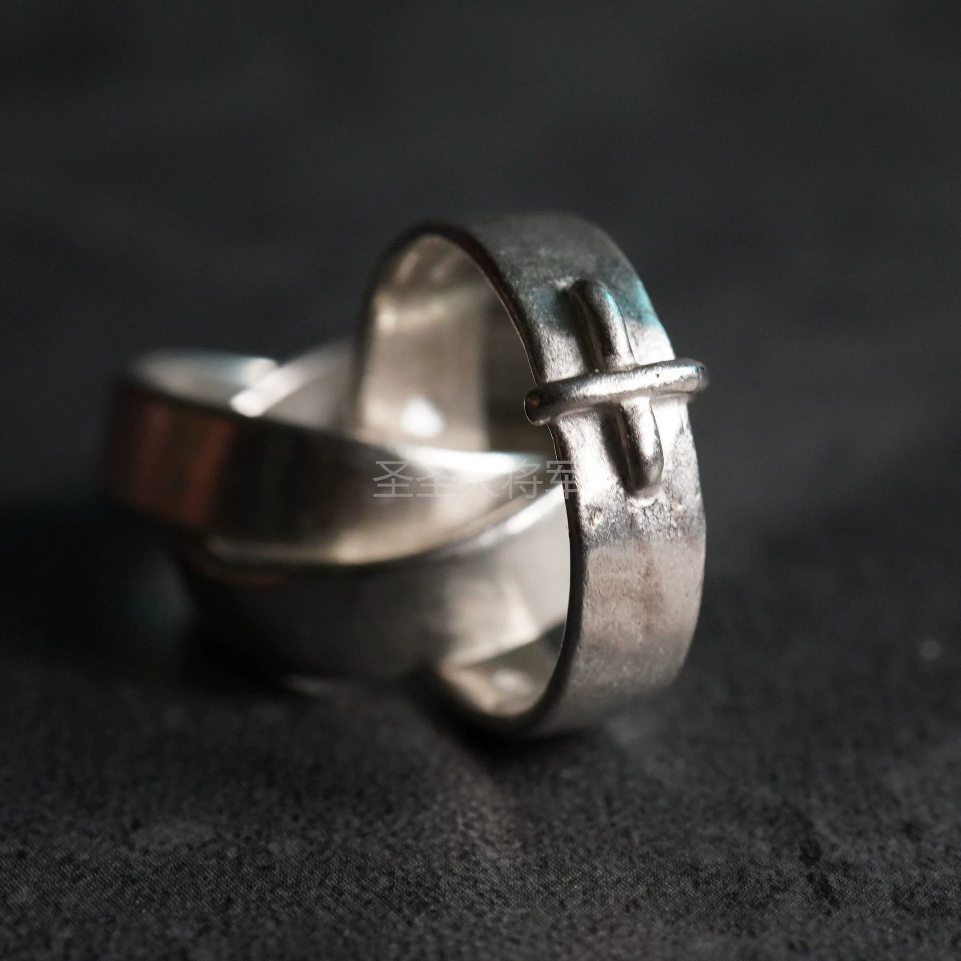 Ma+ M.A+ Maurizio Amadei distressed cross triple ring S-12 Size ONE SIZE - 3 Thumbnail