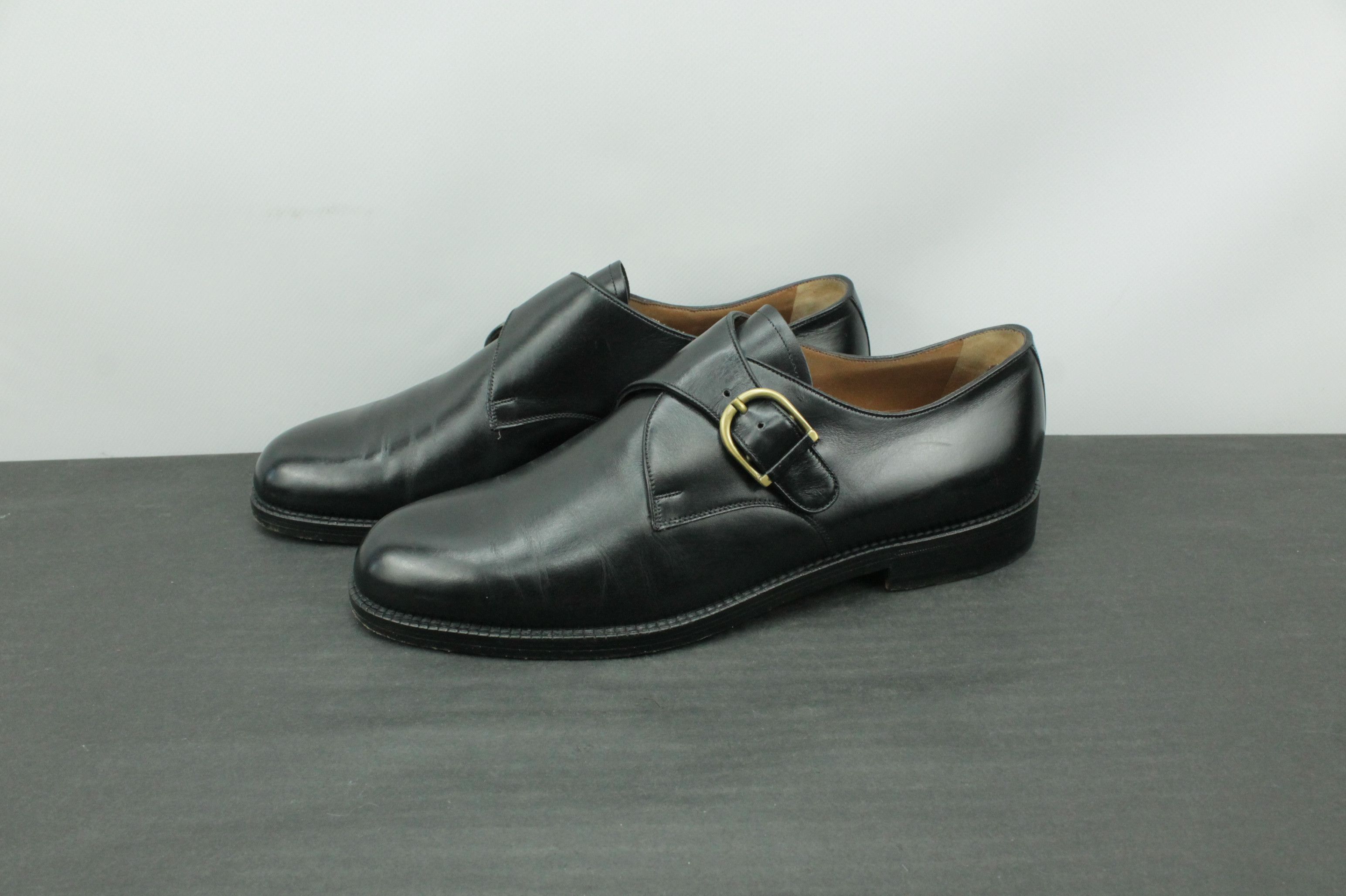 Bally Bally Scribe Handmade Black Dress Monk Strap Shoes Size US 9 / EU 42 - 4 Thumbnail
