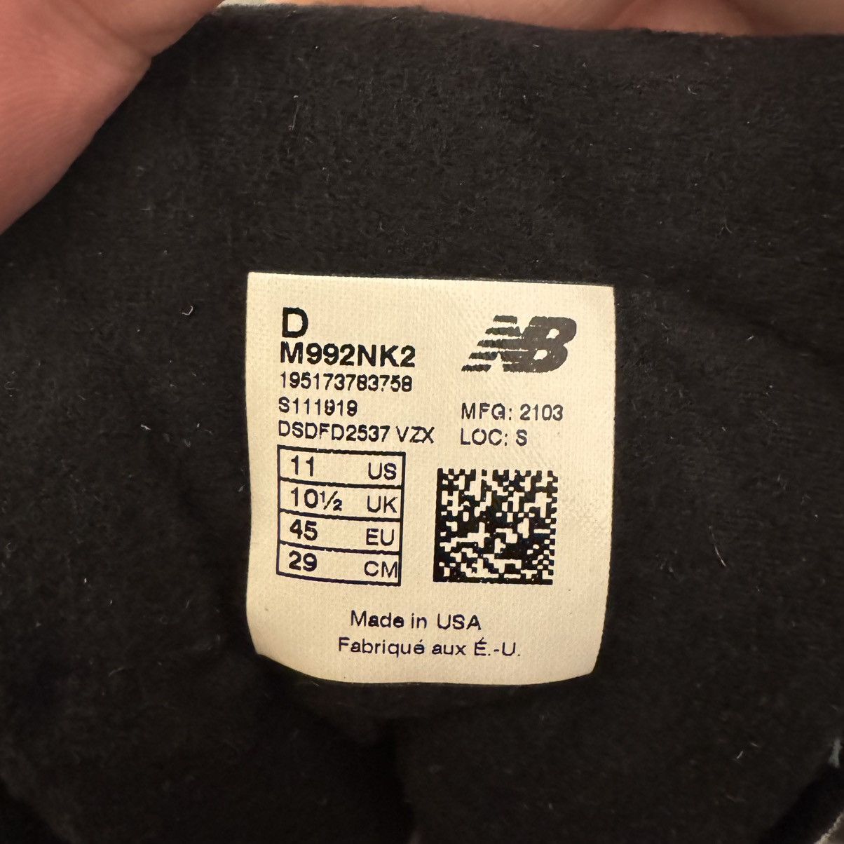 New Balance New Balance 992 M992NK2 Amoeba Music Made in the USA SZ 11 Size US 11 / EU 44 - 21 Thumbnail