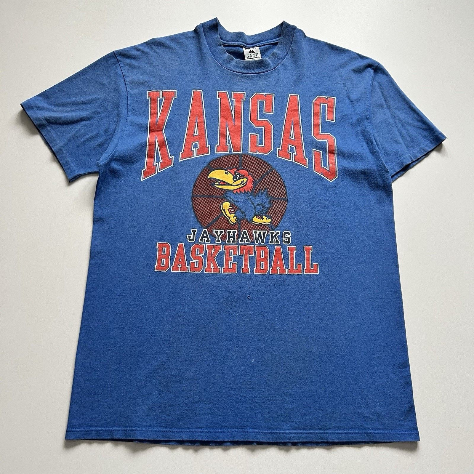 NCAA × Vintage Vintage Kansas Jayhawks T Shirt XL 90s NCAA Basketball Rare Size US XL / EU 56 / 4 - 1 Thumbnail