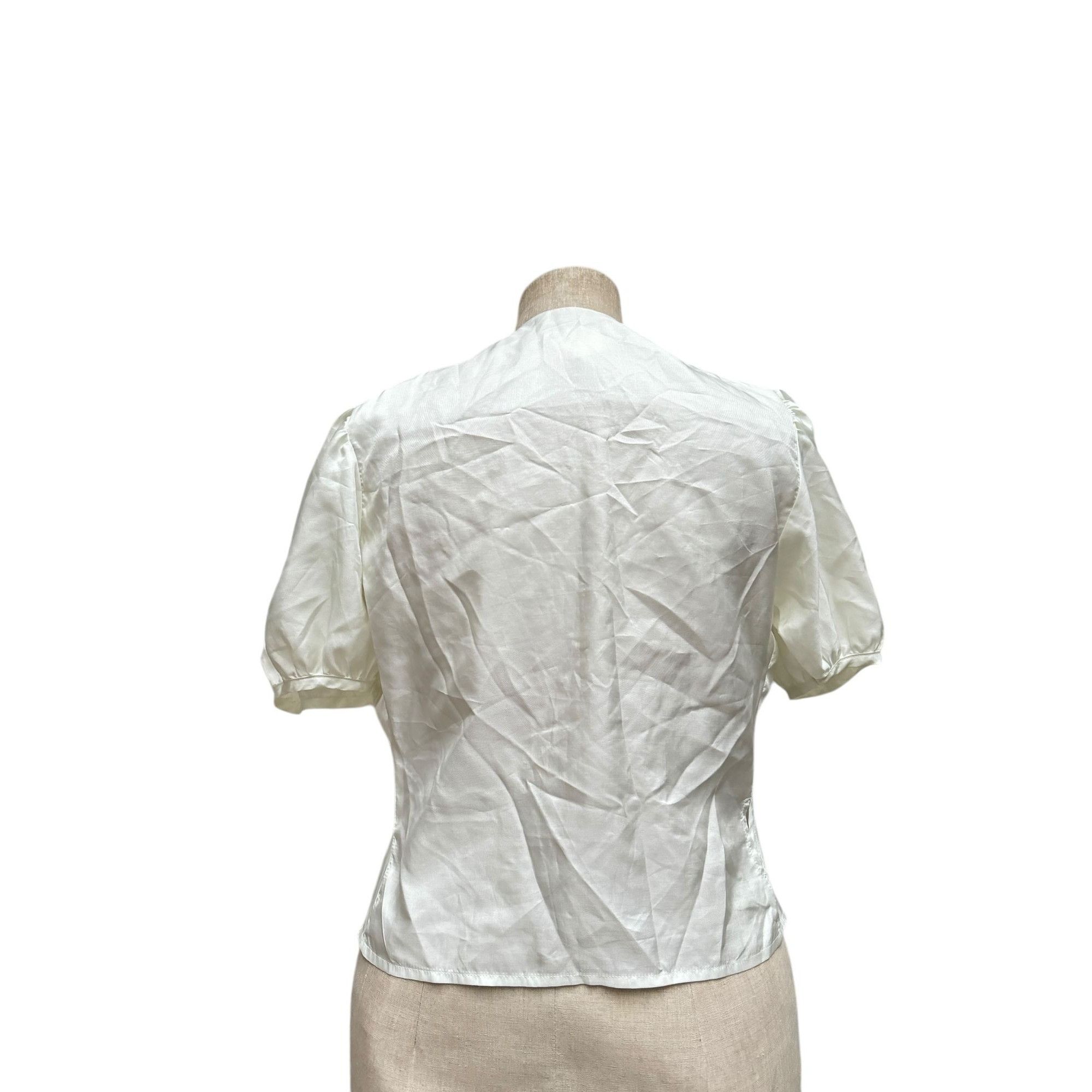 Yves Saint Laurent Summer 1991 White Nylon Shirt Size M / US 6-8 / IT 42-44 - 6 Thumbnail