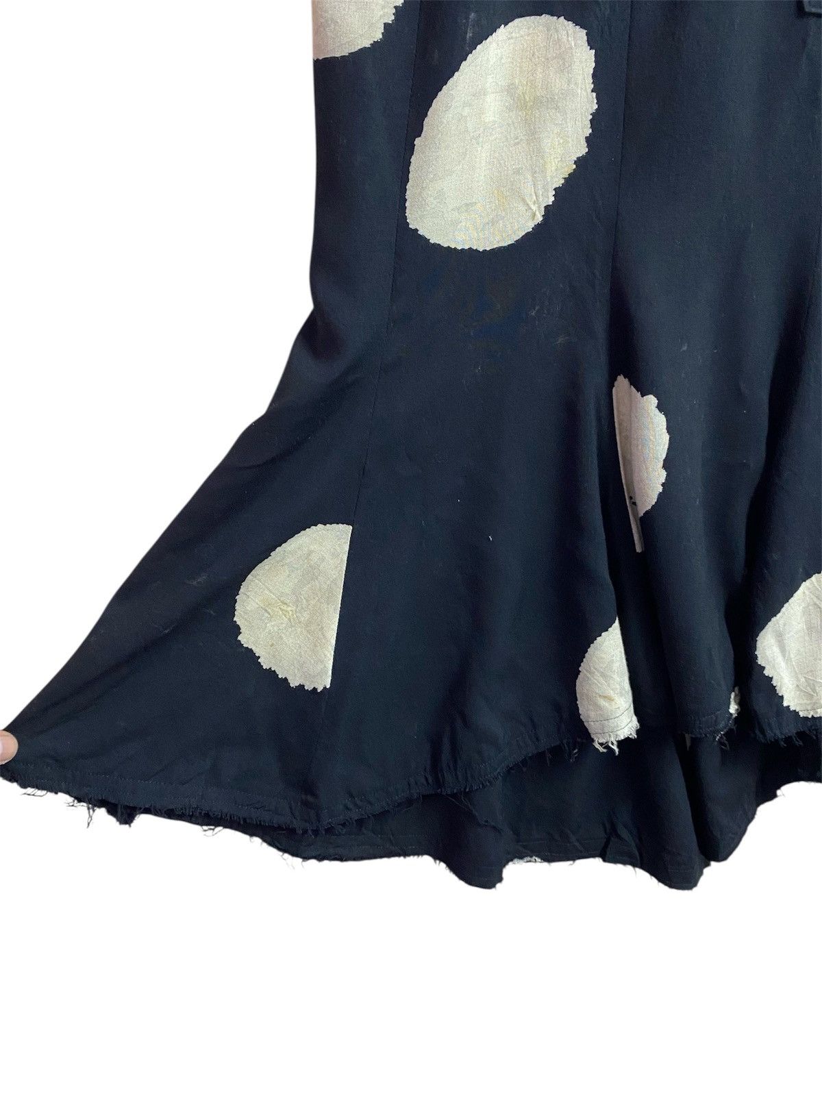 Yohji Yamamoto Y's Yohji Yamamoto Flare Skirt black large beige polka Size 26" / US 2 / IT 38 - 3 Thumbnail