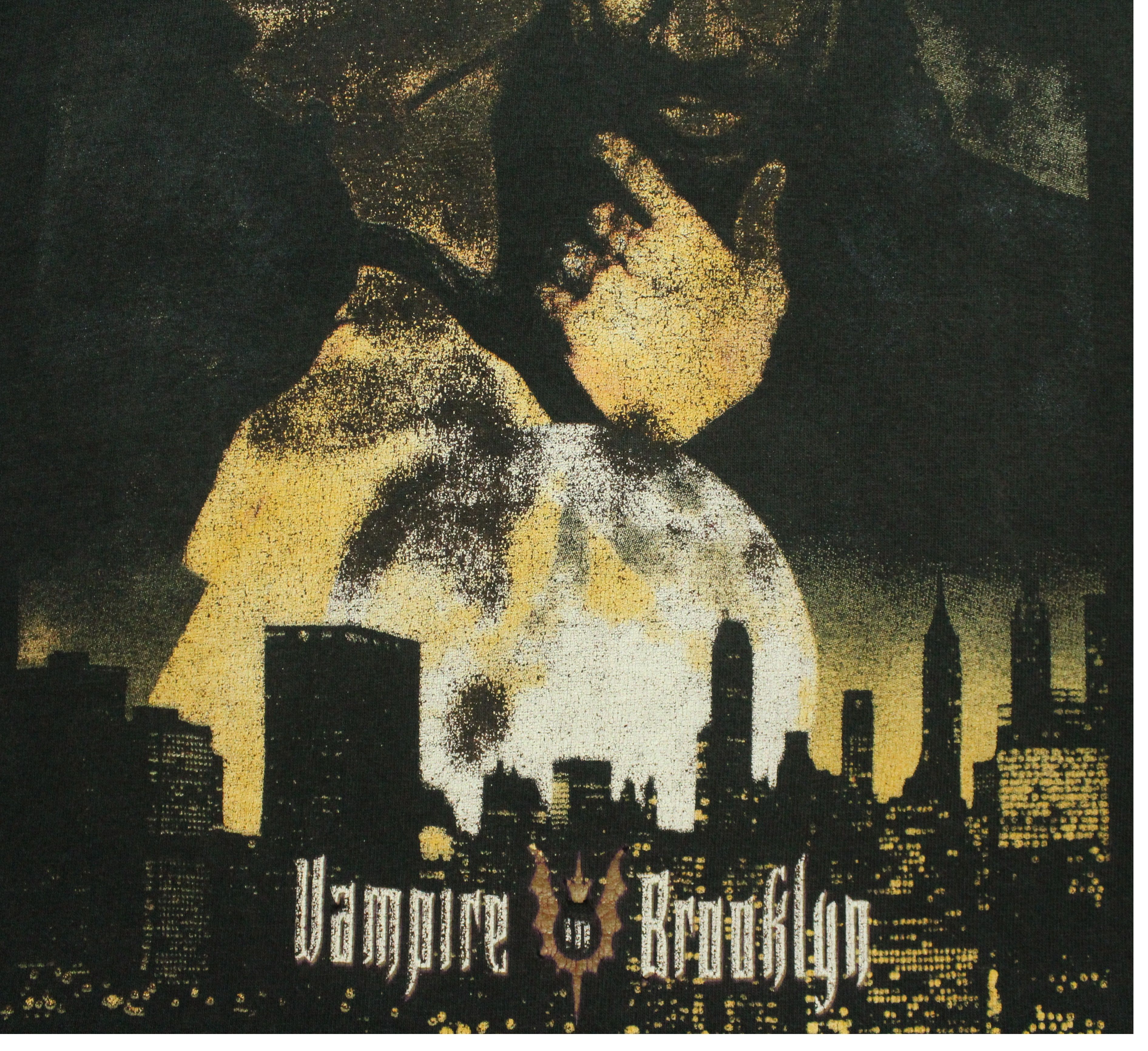 Vintage Vintage 90s Vampire In Brooklyn T Shirt Faded Black Size US XL / EU 56 / 4 - 3 Thumbnail