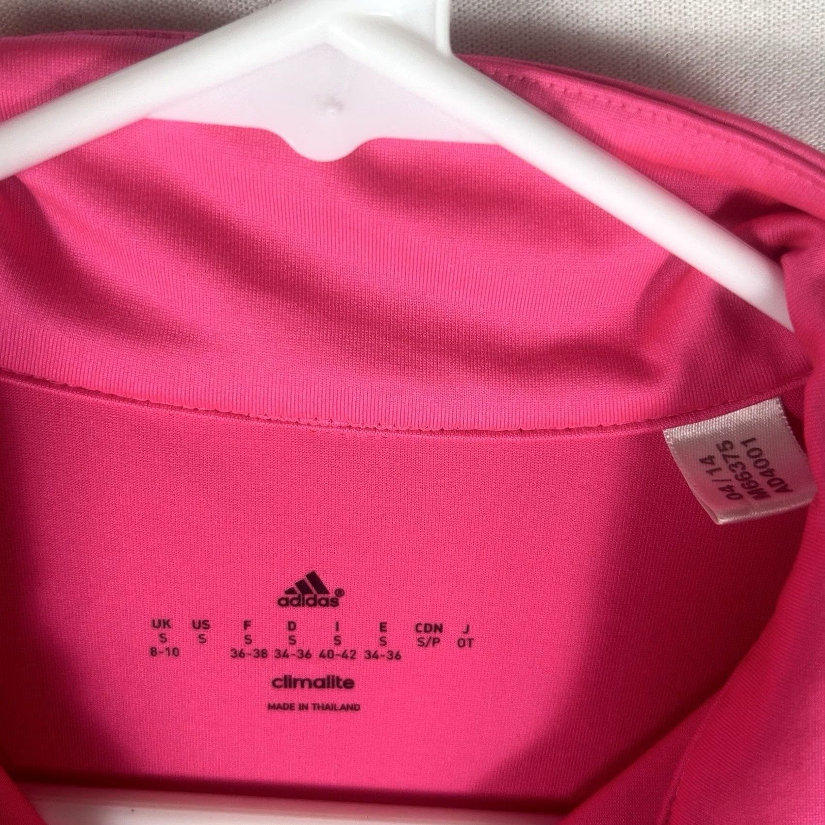 Adidas Adidas Climalite 1/4 Zip Running Shirt Womens Small Pullover Top Pink Thumbholes Size S / US 4 / IT 40 - 3 Thumbnail