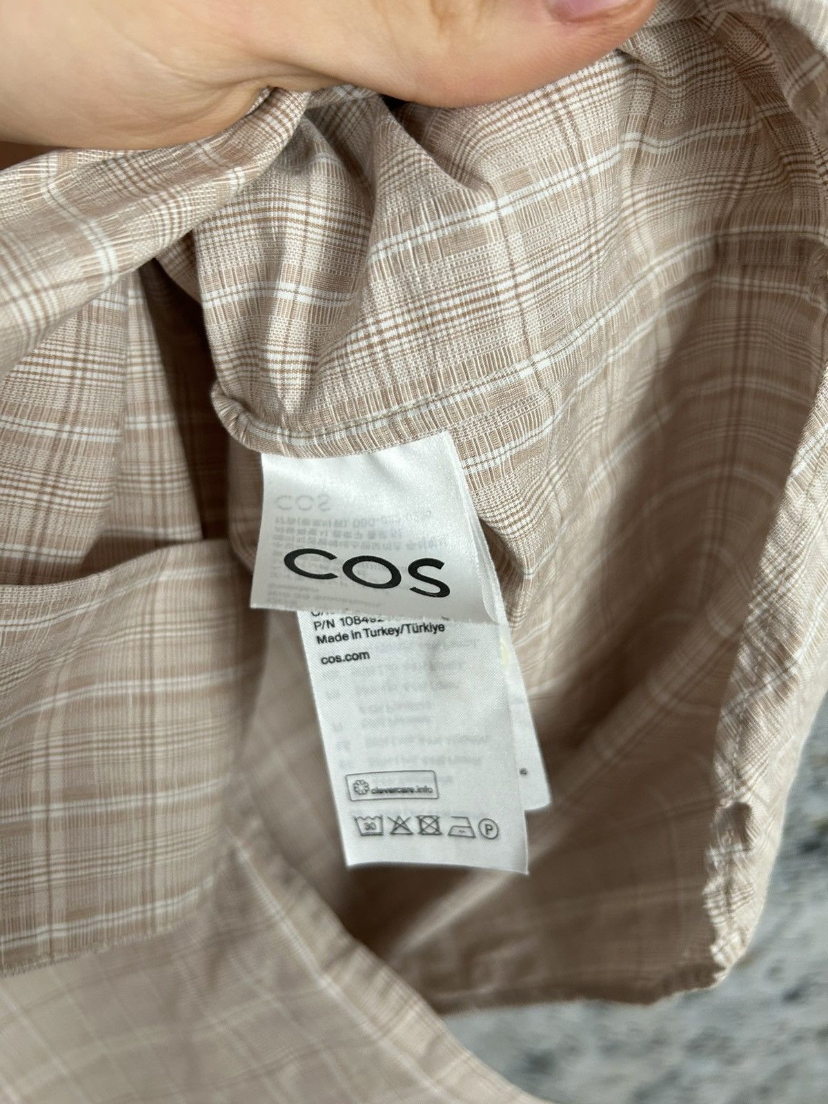 Cos COS Linen Brown Beige Shirt Summer Hawaiian Streetwear Size US L / EU 52-54 / 3 - 6 Thumbnail