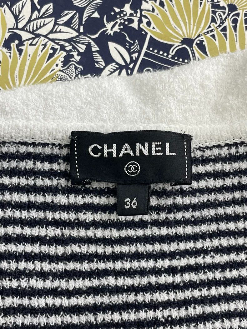 Chanel chanel 23C black and white striped lapel V-neck long-sleev Size XS / US 0-2 / IT 36-38 - 5 Thumbnail