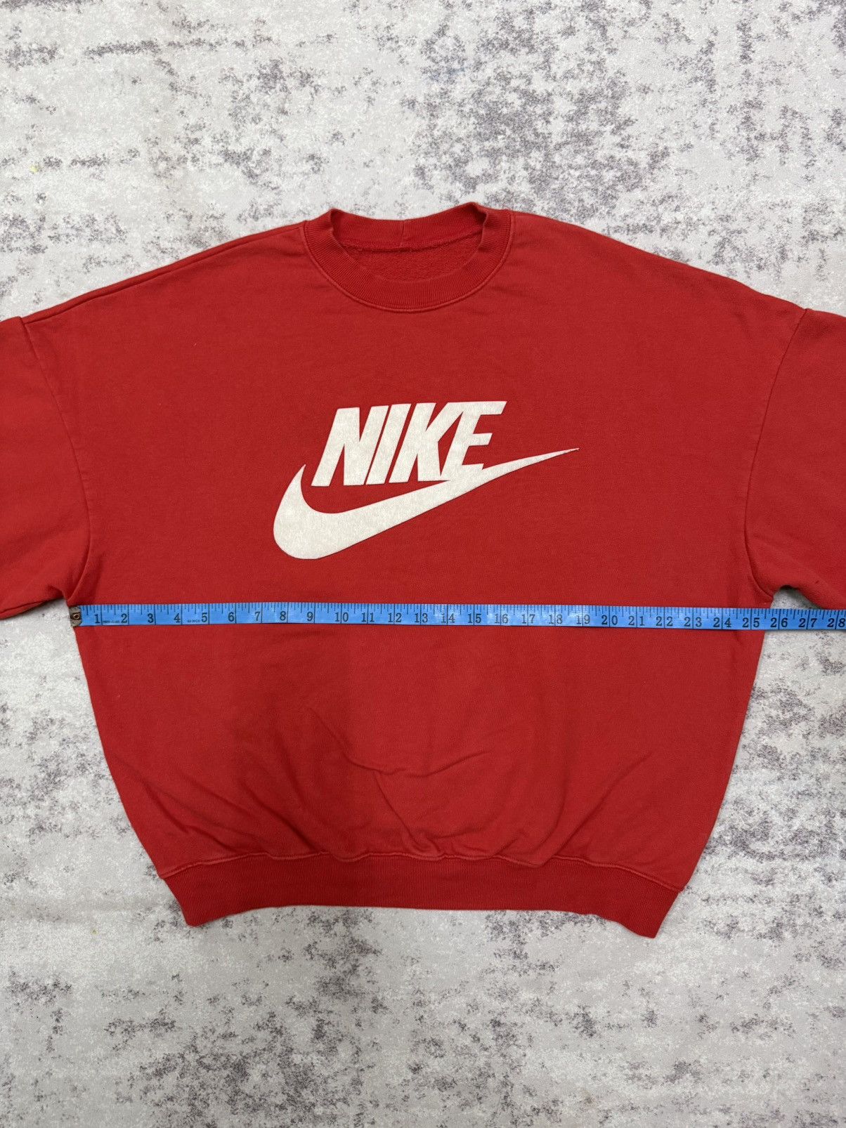 Nike Vintage Nike Swoosh Velvet Logo Baggy Sweatshirt Size US XL / EU 56 / 4 - 15 Thumbnail