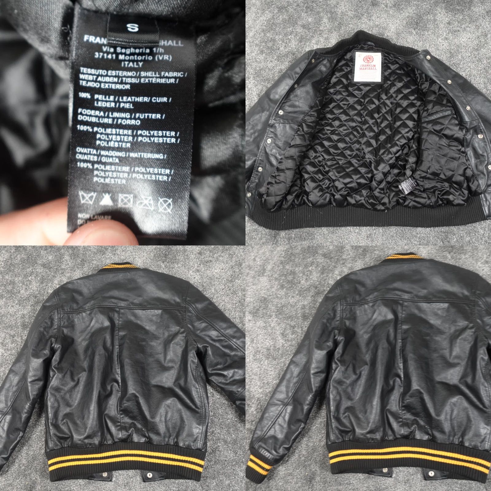 Franklin & Marshall Franklin & Marshall Leather Bomber Jacket Mens Size Small Black Size US S / EU 44-46 / 1 - 8 Thumbnail