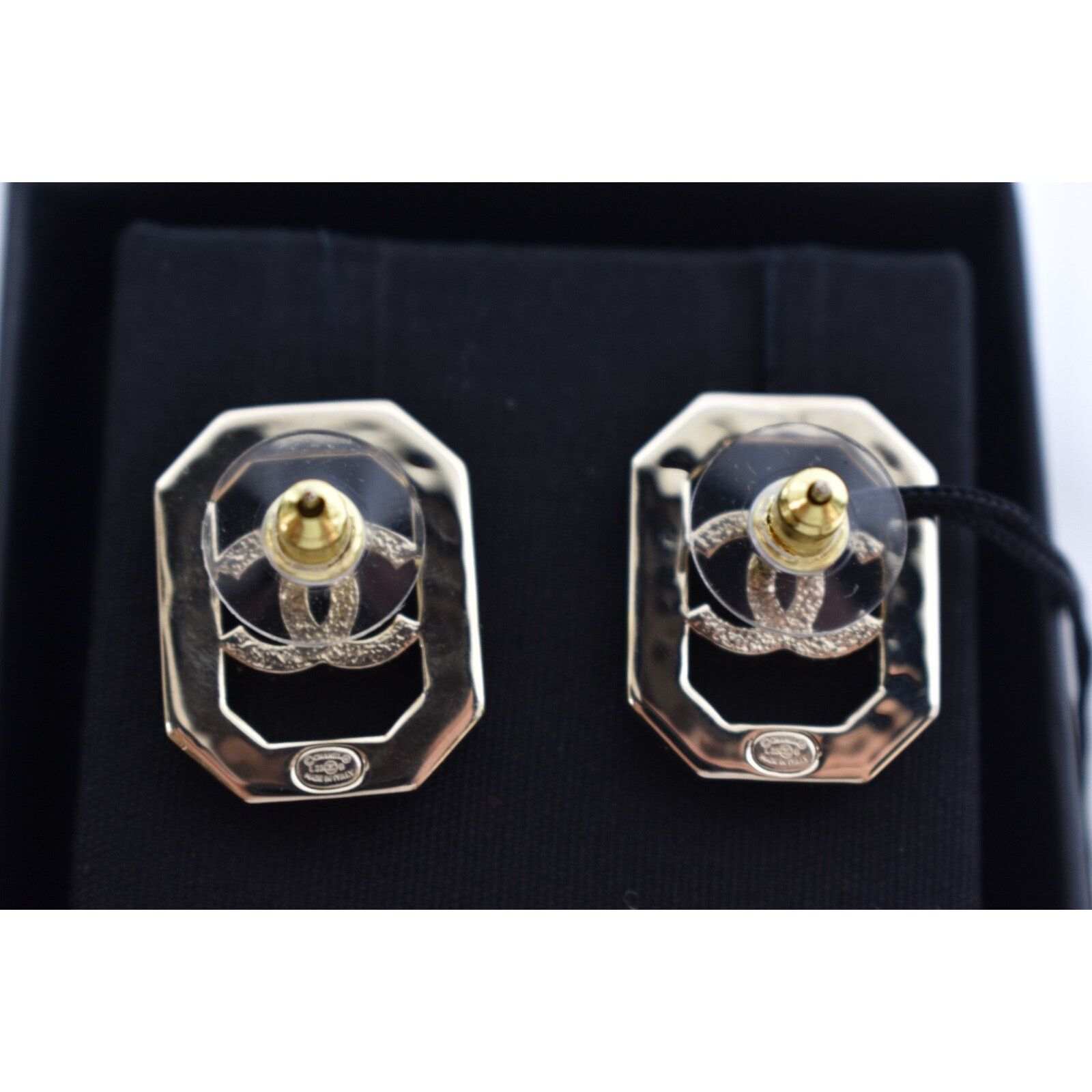 Chanel Chanel Gold Pearl White Crystal Drop Statement Stud Earrings Size ONE SIZE - 8 Thumbnail