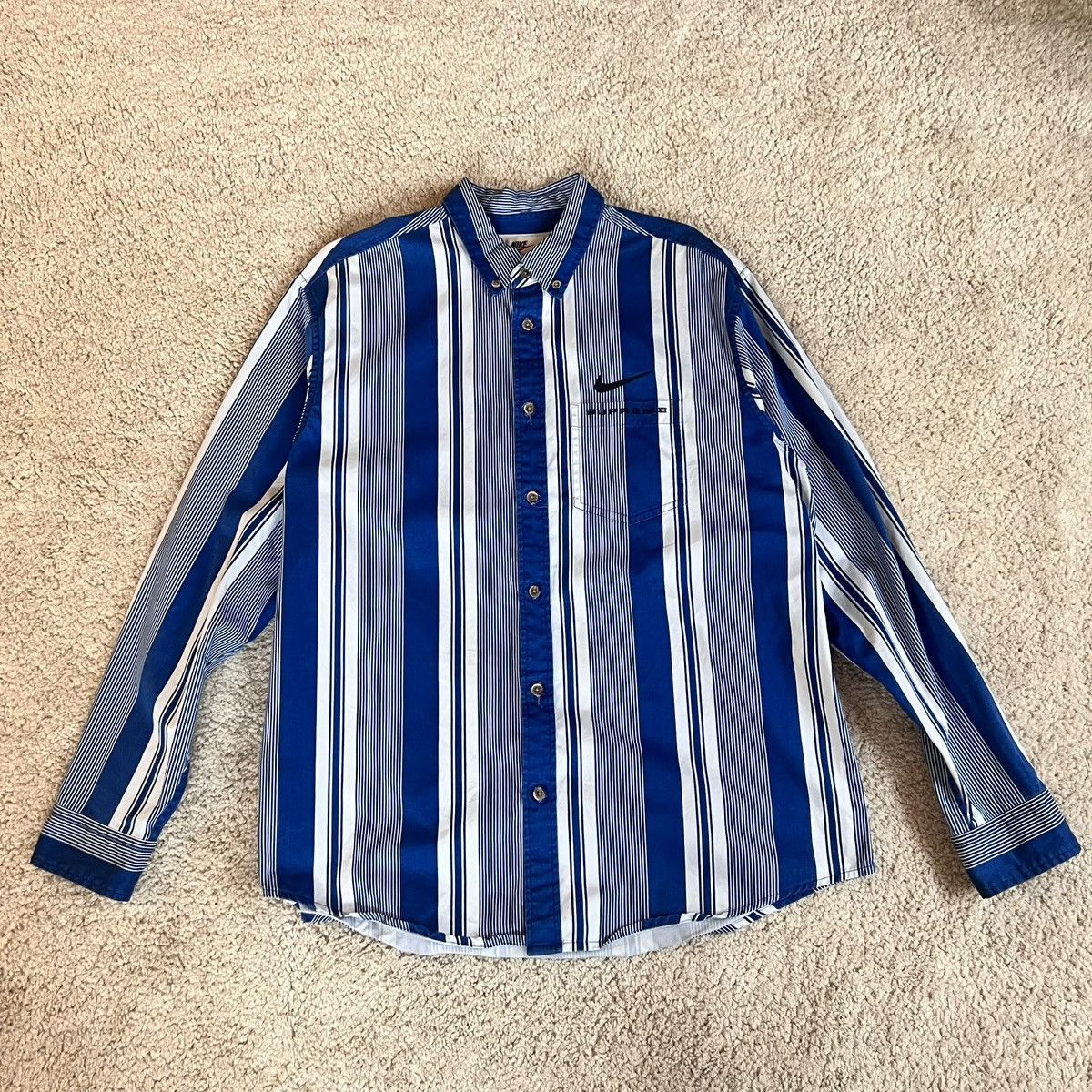 Supreme®/Nike® Cotton Twill Shirt ストライプ Supreme Nike Cotton Twill Shirt (SS21) - $128