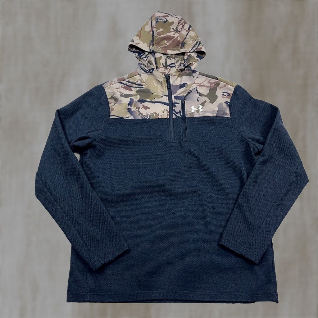 Under Armour Under Armour Hoodie Large Black Camo Sweatshirt Hunting Loose Fit 1/4 Zip Men Size US L / EU 52-54 / 3 - 1 Thumbnail