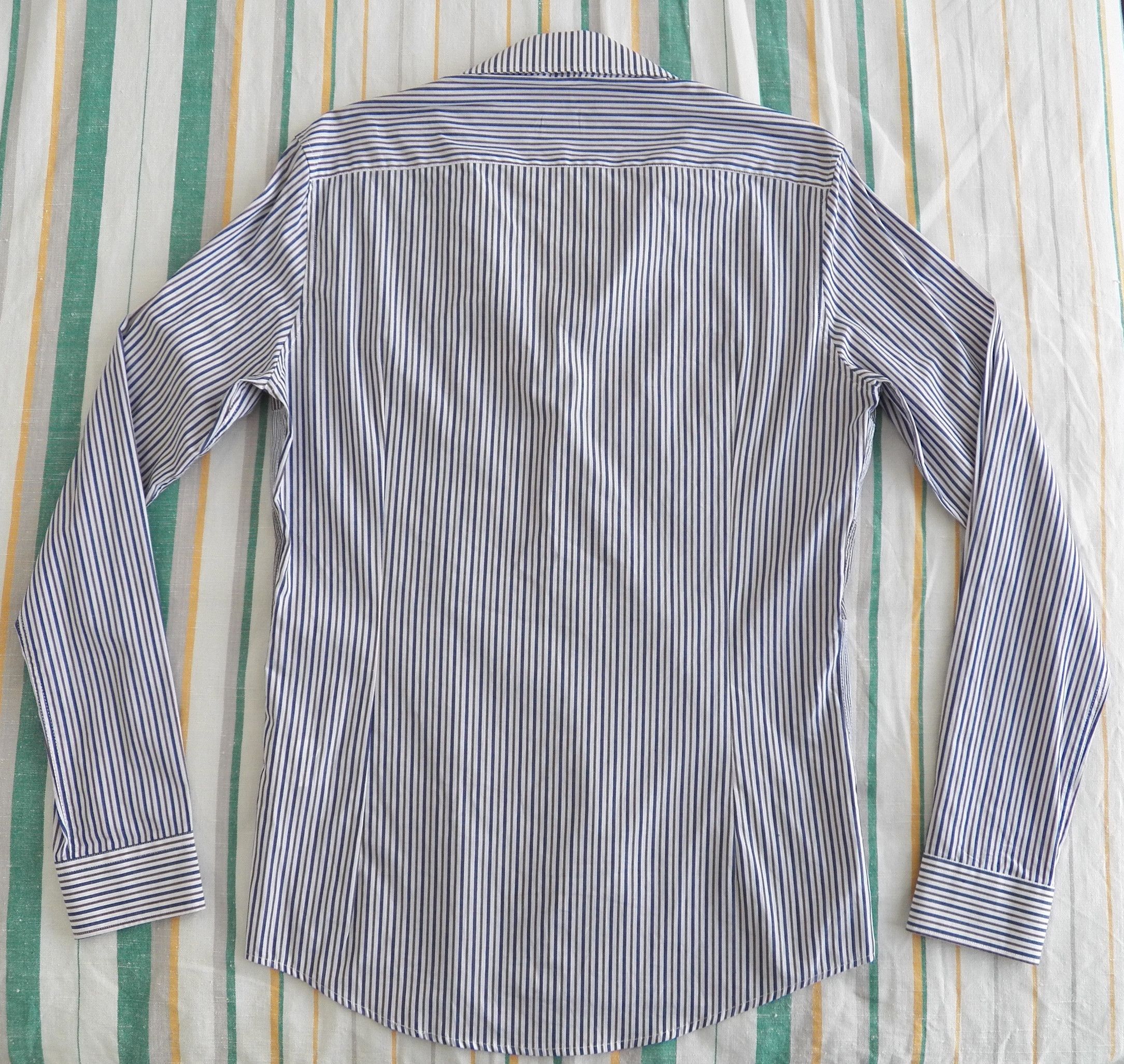 Imperial IMPERIAL Tailoring Mens Lapel Shirt Patchwork Stripe Cotton Size US L / EU 52-54 / 3 - 7 Thumbnail