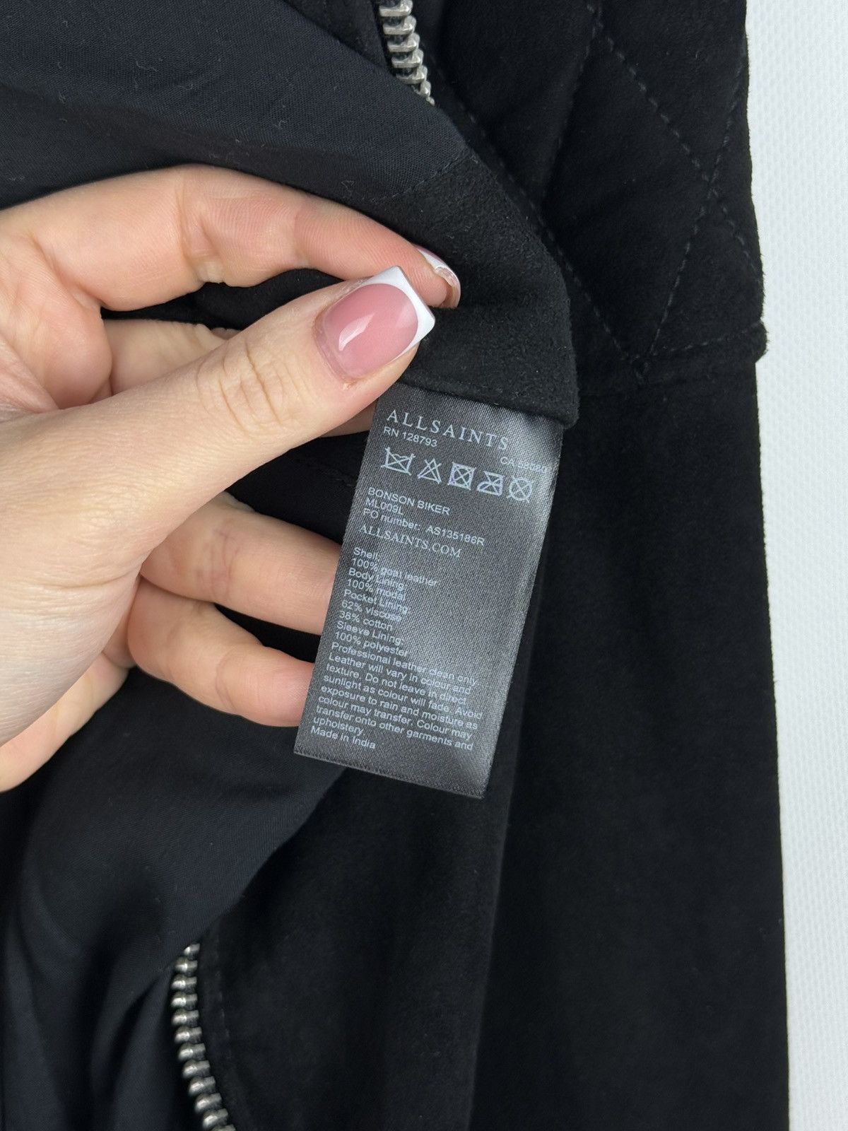 Allsaints Allsaints Bonson Biker Goat Leather Belted Suede Jacket Size US M / EU 48-50 / 2 - 22 Thumbnail