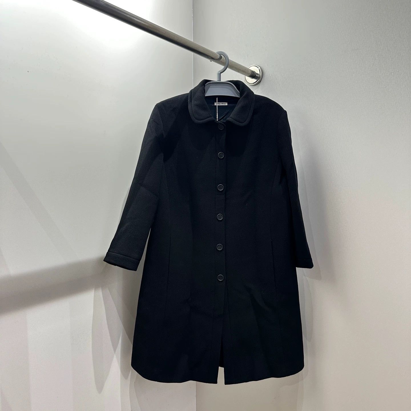 Miu Miu MIU MIU solid wool single-breasted notched coat 40 feb470 Size S / US 4 / IT 40 - 1 Thumbnail