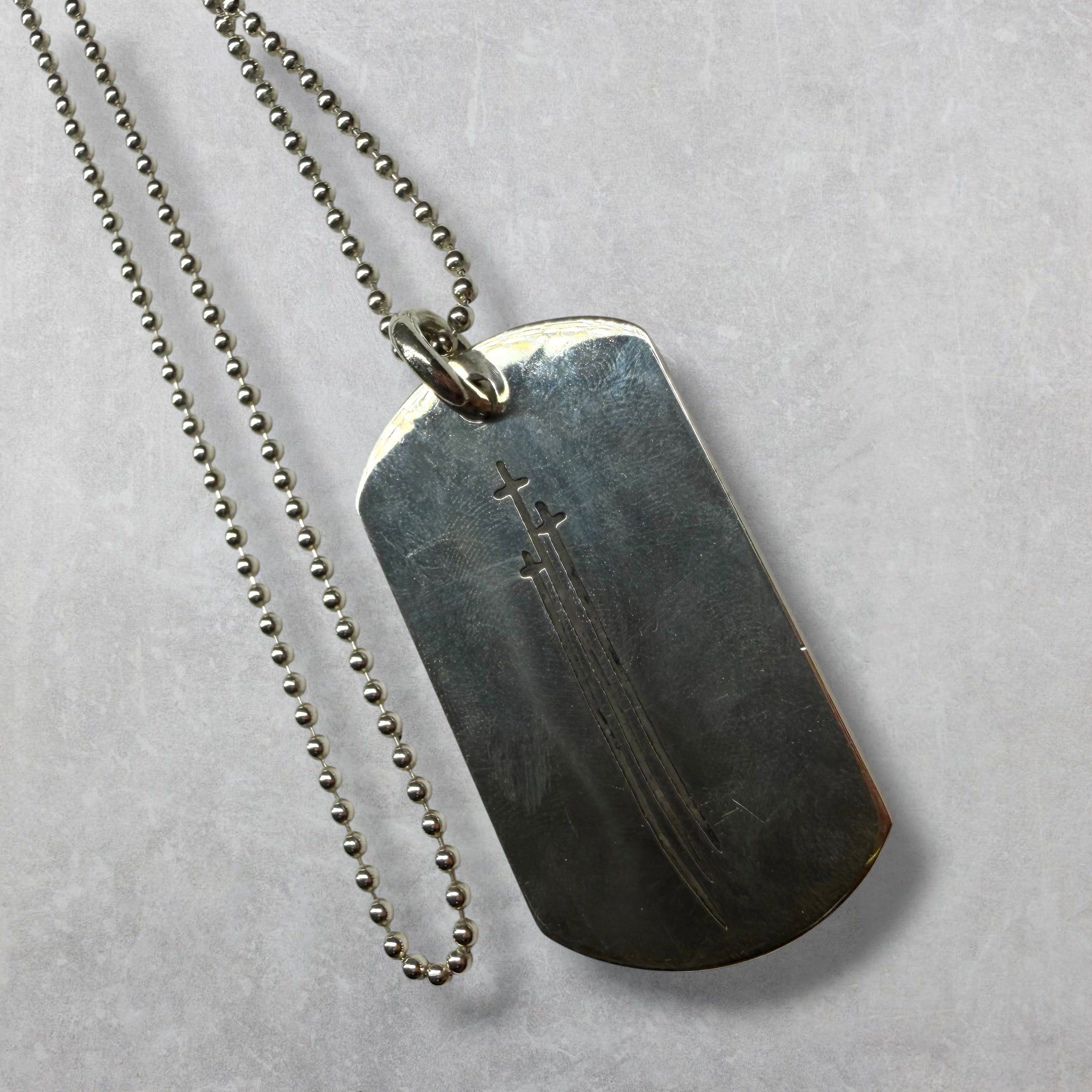 Chrome Hearts Chrome Hearts RS 3 Cross Dog Tag w/ Ball Chain Size ONE SIZE - 1 Thumbnail