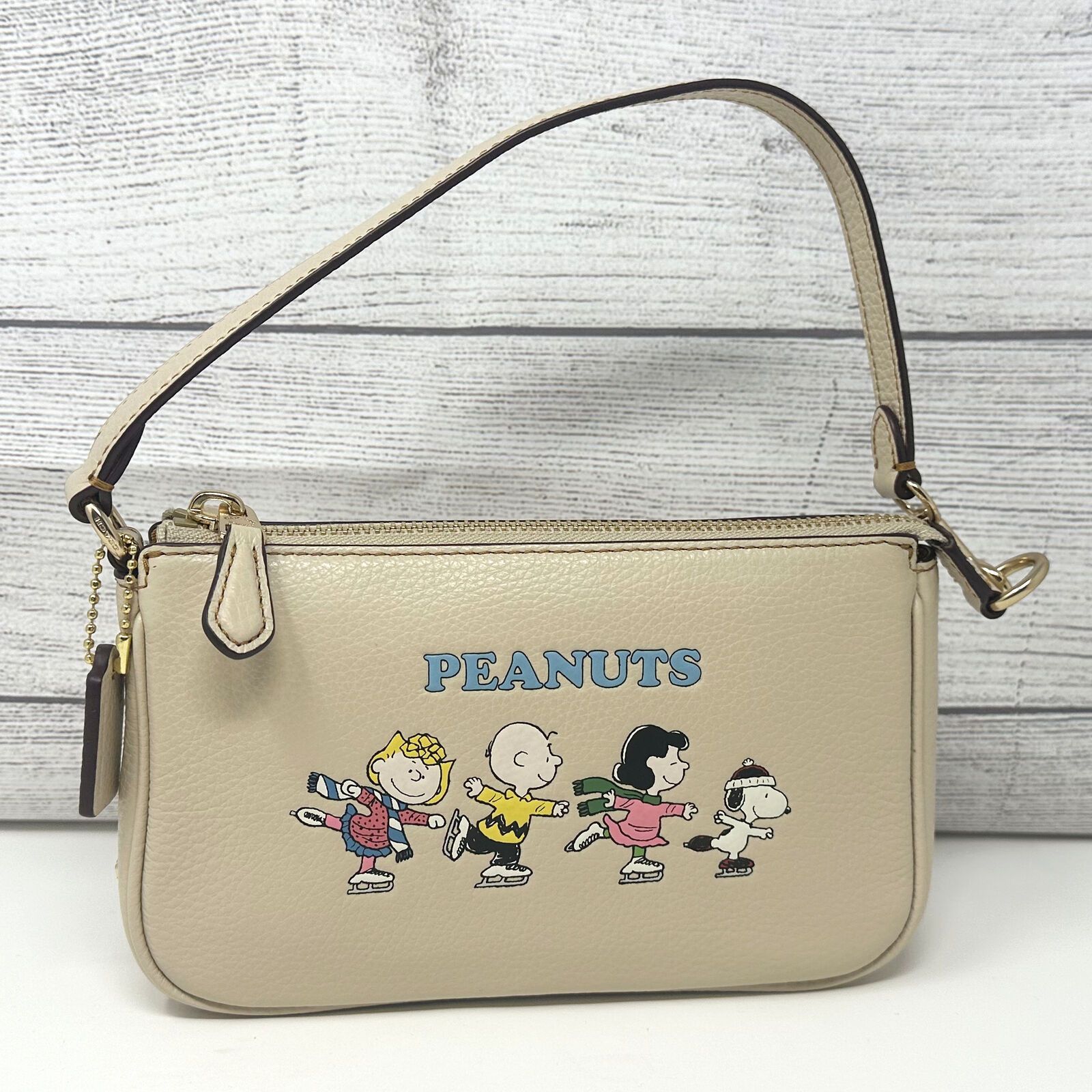 image of Coach X Peanuts Nolita 19 Purse With Snoopy & Friends Ce858 in Cream, Women's