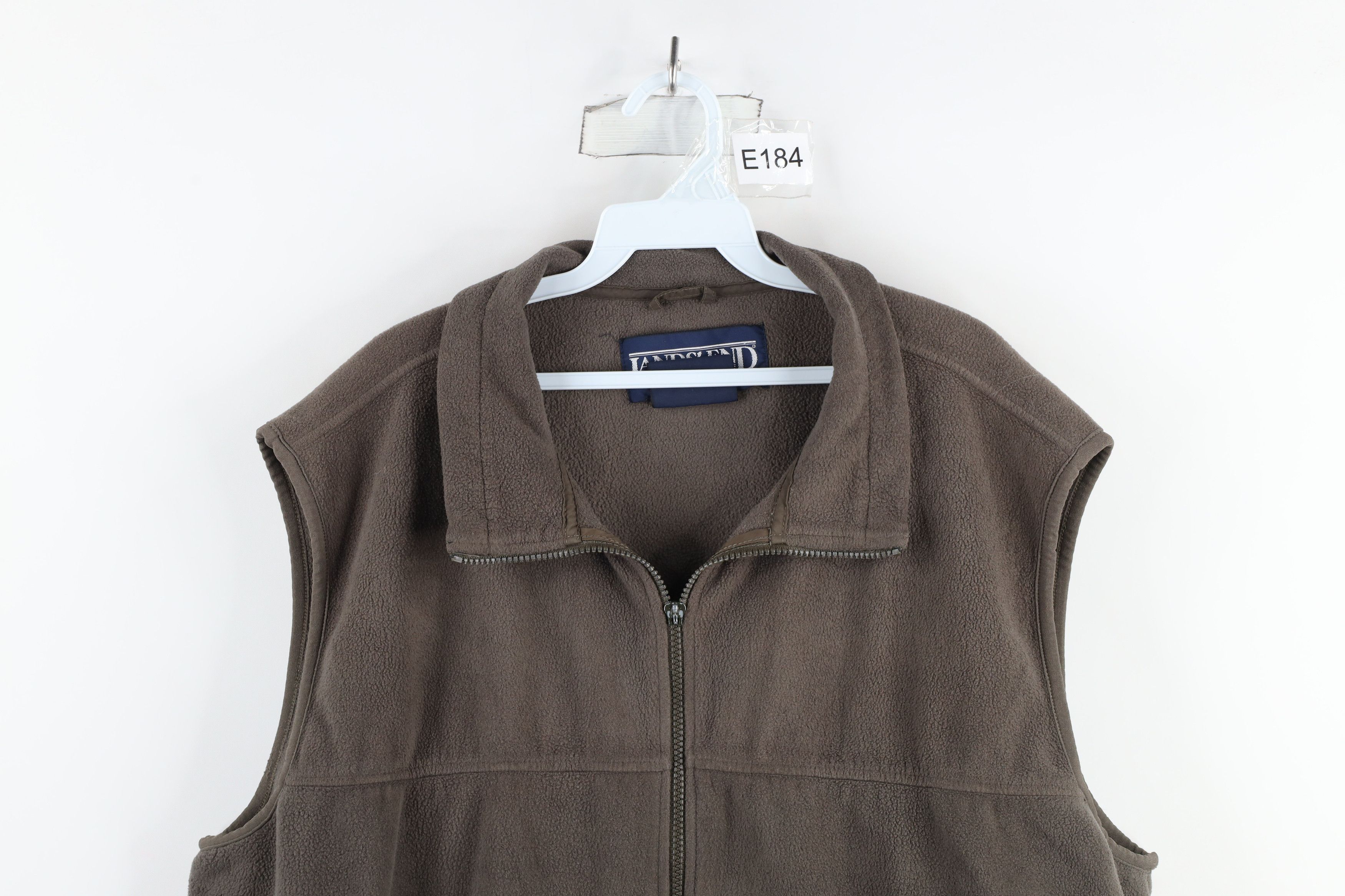 Lands' End × Vintage Vintage 90s Lands End Full Zip Fleece Vest Jacket Gray USA Size US XL / EU 56 / 4 - 2 Thumbnail