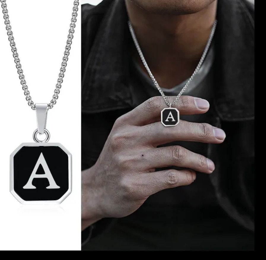Streetwear *Alphabet* Square Rope Chain Necklace | Grailed