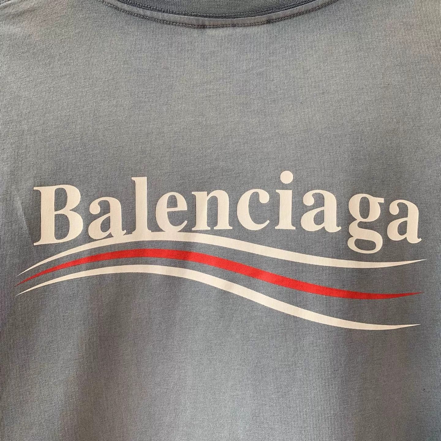 Balenciaga Balenciaga 25 blue Coke gradient short sleeve tee S Size S / US 4 / IT 40 - 7 Thumbnail