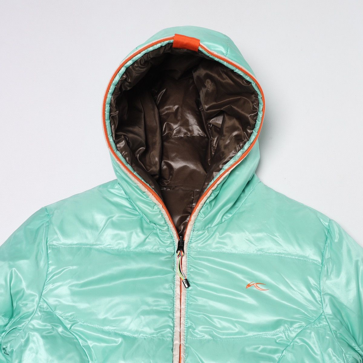 KJUS Kjus Reversible Down Puffer Jacket Brown Light Blue Ski Snow Size L / US 10 / IT 46 - 18 Thumbnail