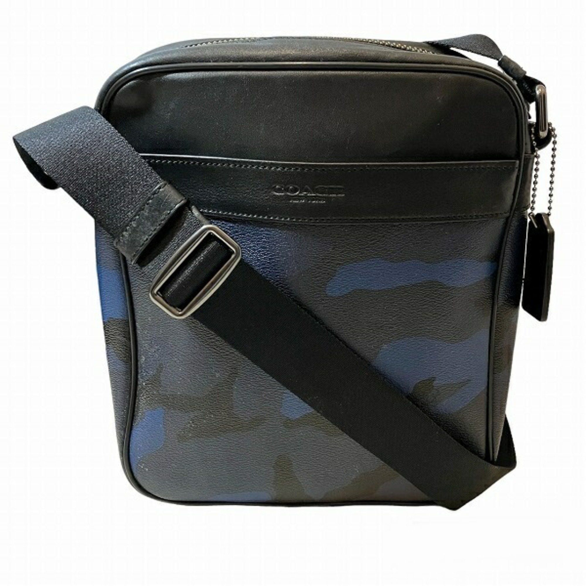 image of Coach Flight Bag F57564 Charles Camouflage Shoulder Men's in Black
