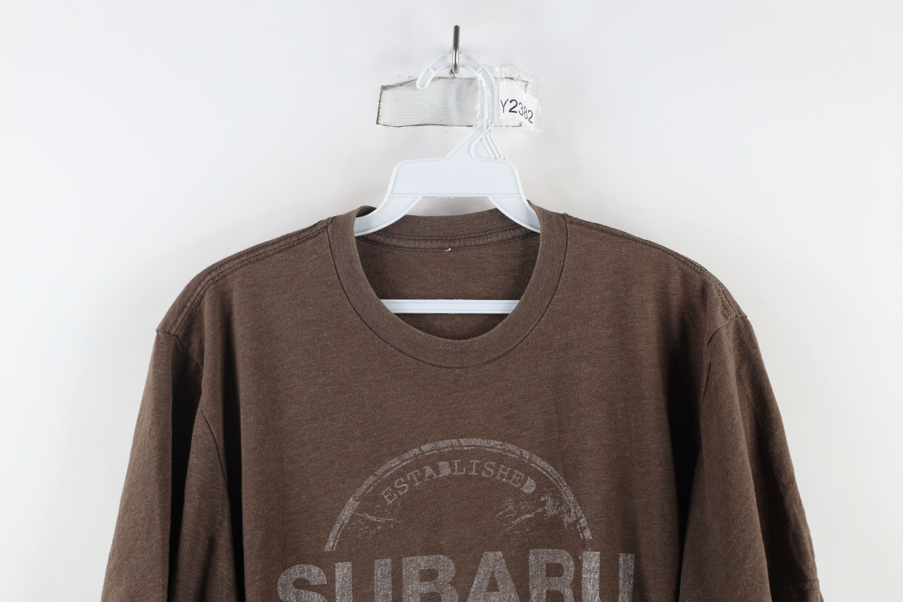 Vintage Vintage Spell Out Subaru Car Jersey Knit T-Shirt Brown Size US M / EU 48-50 / 2 - 2 Thumbnail
