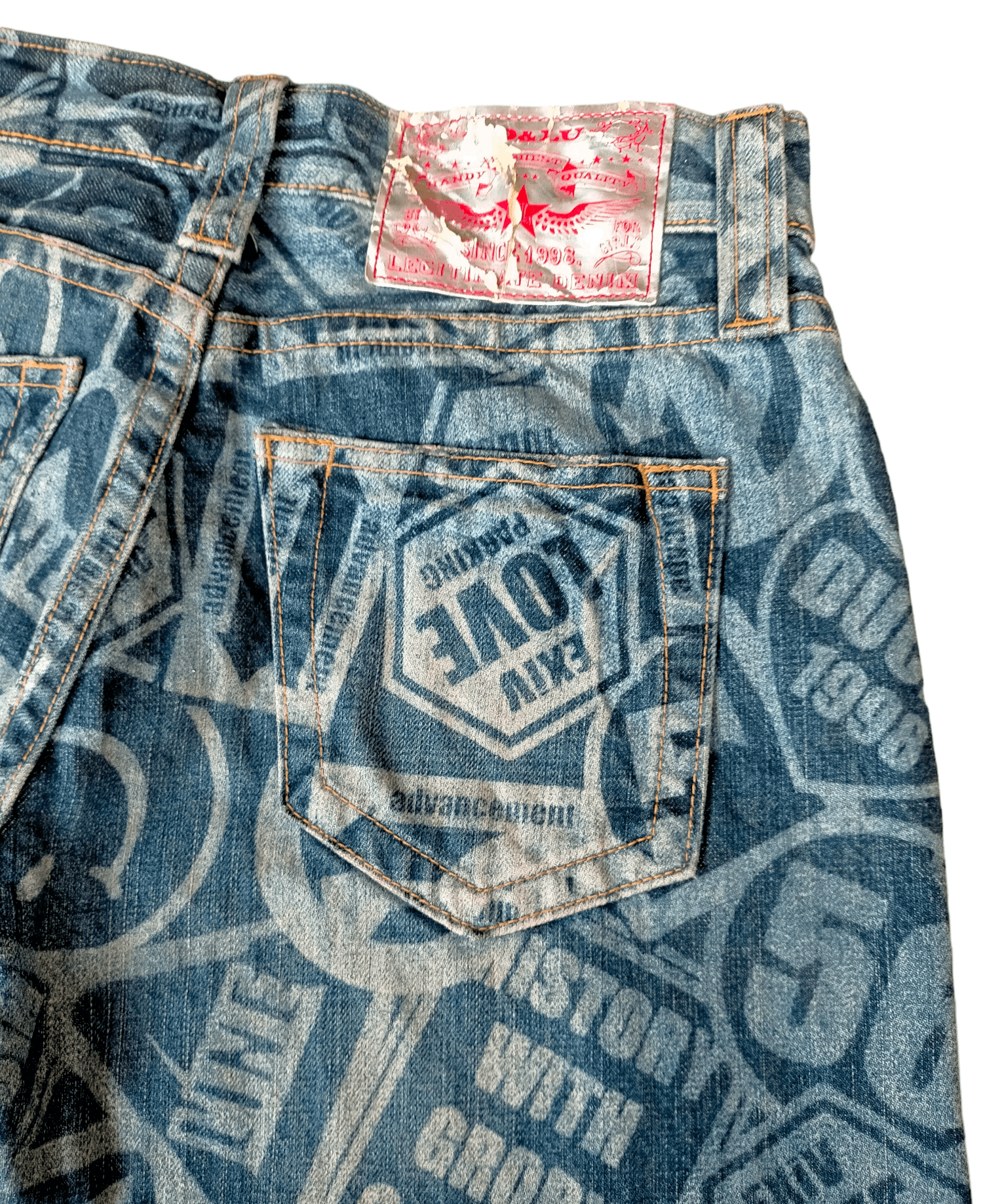 Hysteric Glamour Archieve 🔥 Full Print Word Phrase Boot cut Wide Pant Size US 29 - 12 Thumbnail