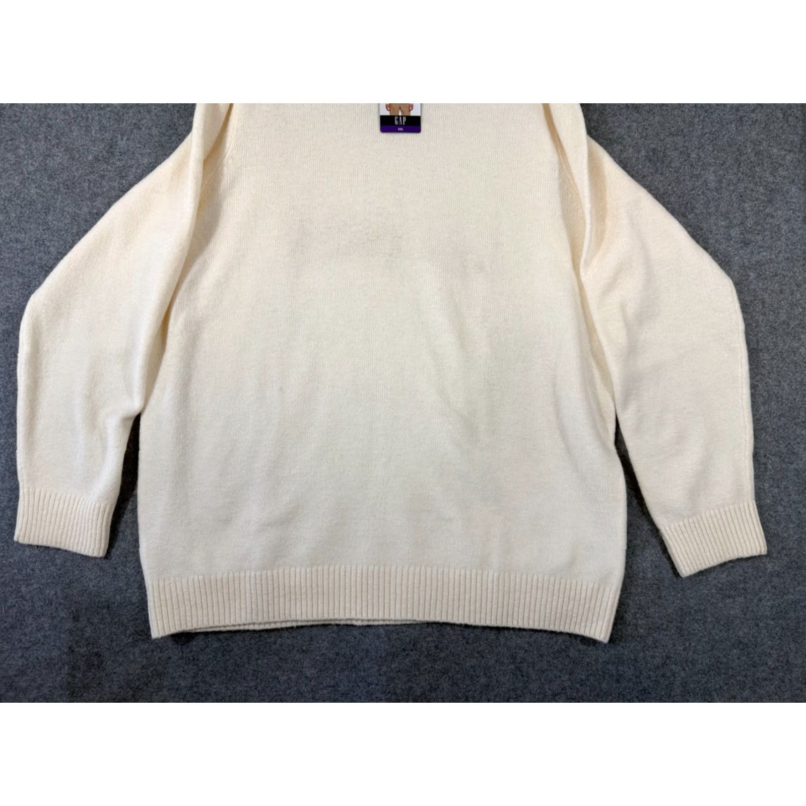 Gap Gap Sweater Pullover Raglan Sleeve Crew Neck Mens 2XL Ivory Wool Blend NWT Size US XXL / EU 58 / 5 - 4 Thumbnail