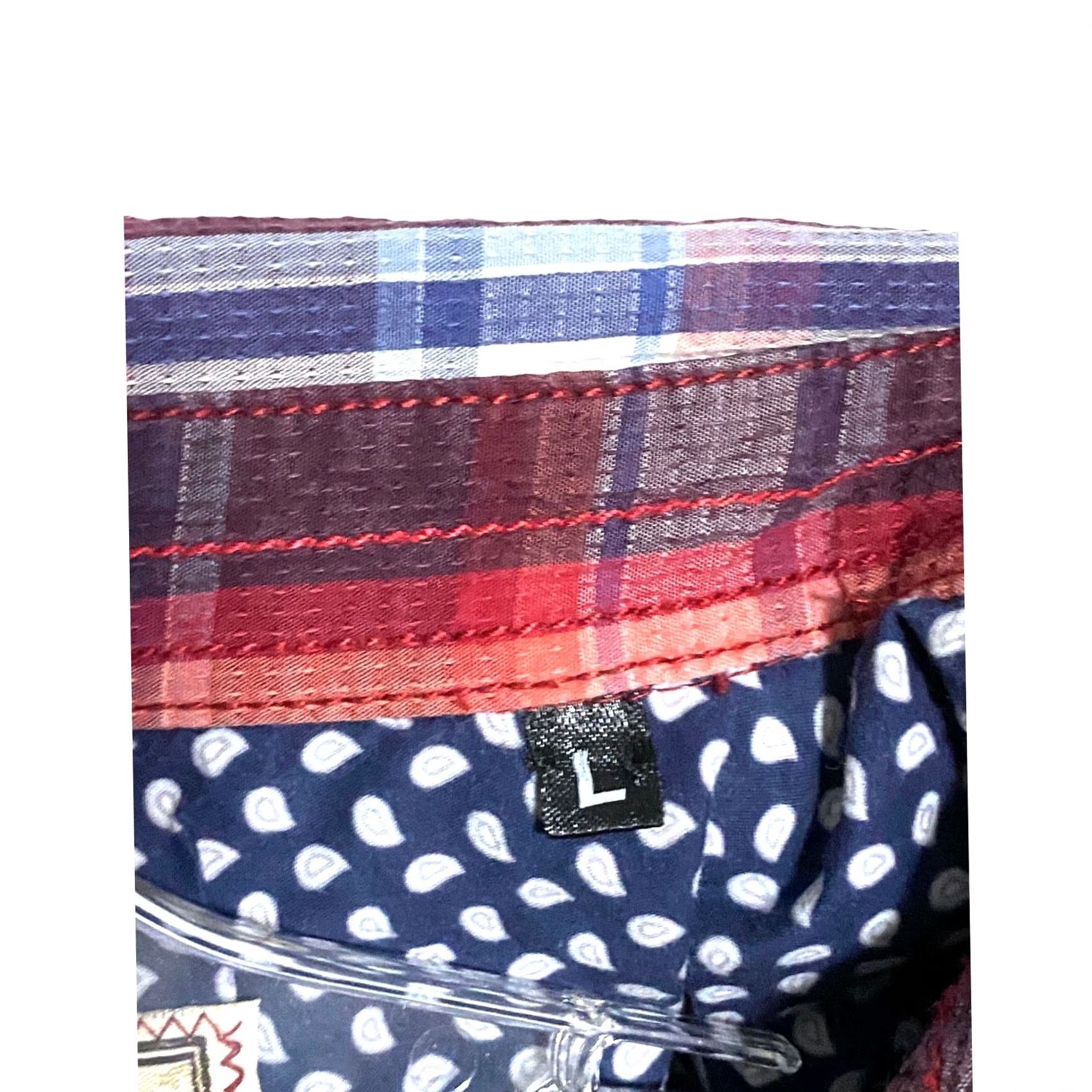 Vintage VINTAGE Italia Plaid Button Shirt Men L Preppy Maximalist Work Shirt Size US L / EU 52-54 / 3 - 7 Thumbnail