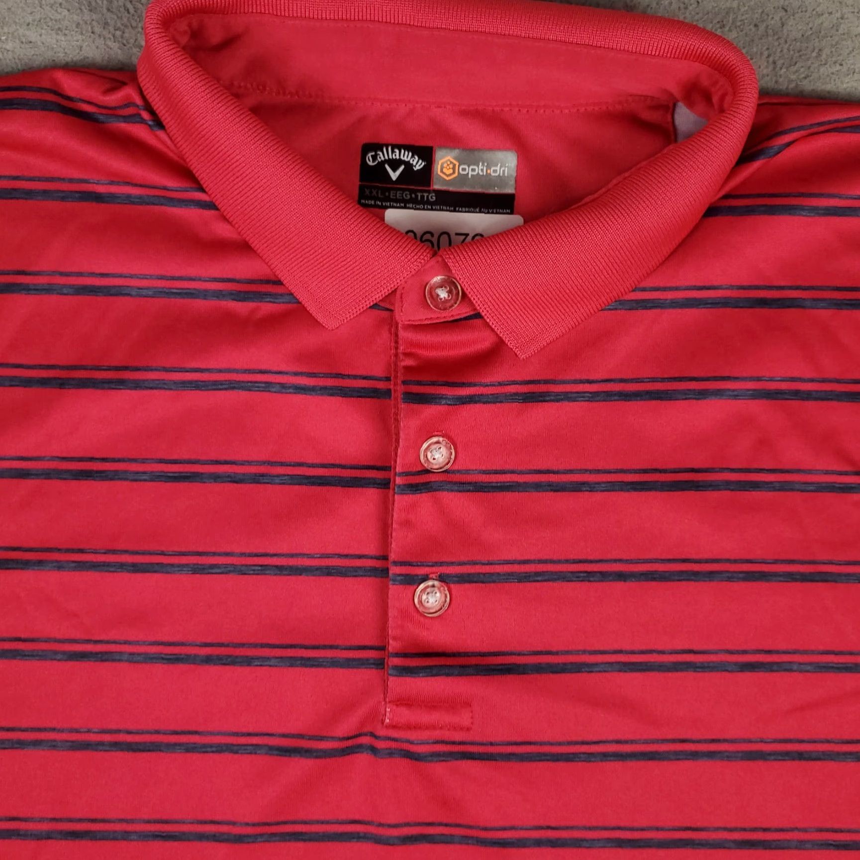 Callaway Callaway Polo Shirt Mens 2XL Pink Striped Short Sleeve Polo Men's Colorful Classic Golf Activewear) Size US XXL / EU 58 / 5 - 2 Thumbnail