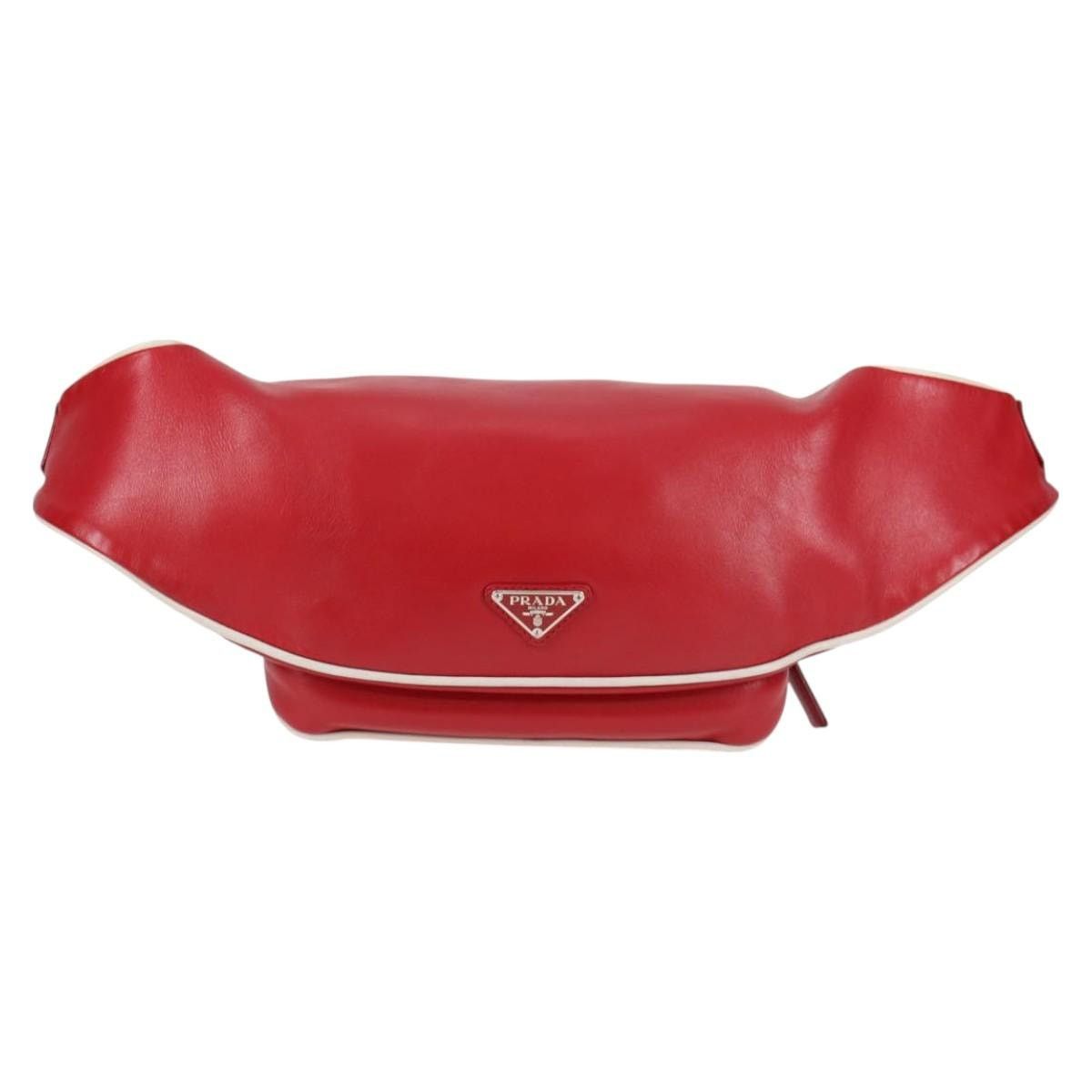 Prada PRADA Body Bag Leather Silver Red Size ONE SIZE - 2 Thumbnail