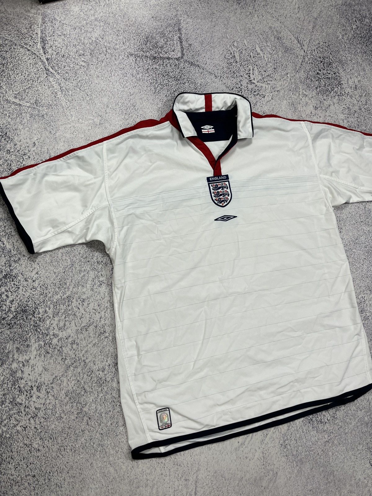 Umbro Vintage Umbro England 2003/05 Soccer Jersey Home Shirt Size US XXL / EU 58 / 5 - 4 Thumbnail