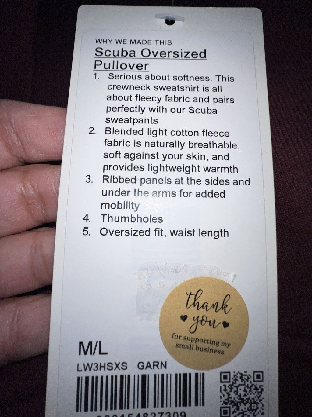 Lululemon LULULEMON SCUBA OVERSIZED PULLOVER GARNET COLORING SIZE M/L Size M / US 6-8 / IT 42-44 - 8 Thumbnail